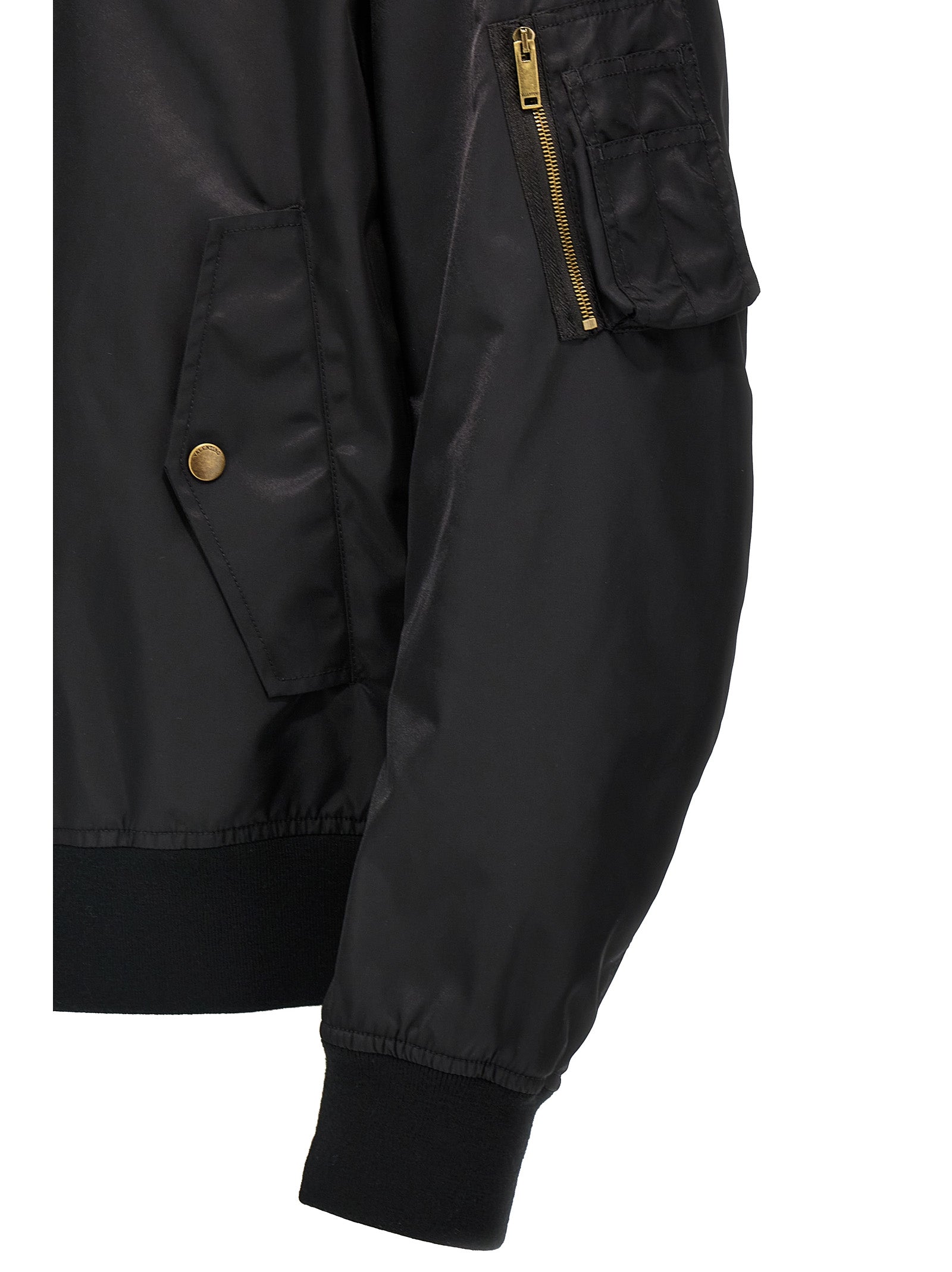 Valentino Garavani Black Polyamide Men's Bomber
