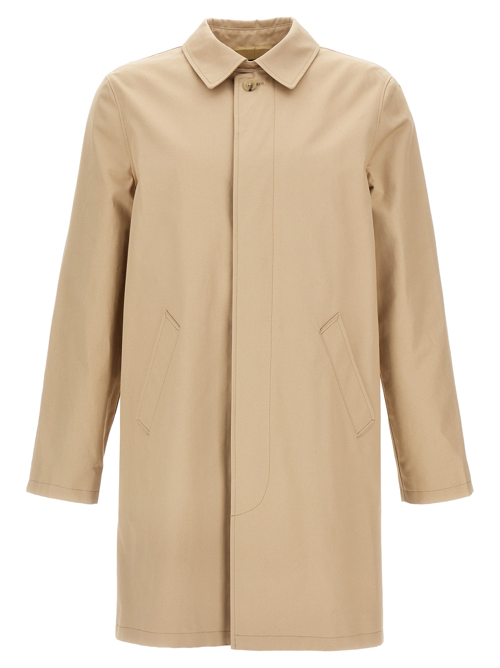 A.P.C. Beige Cotton Men's Coat
