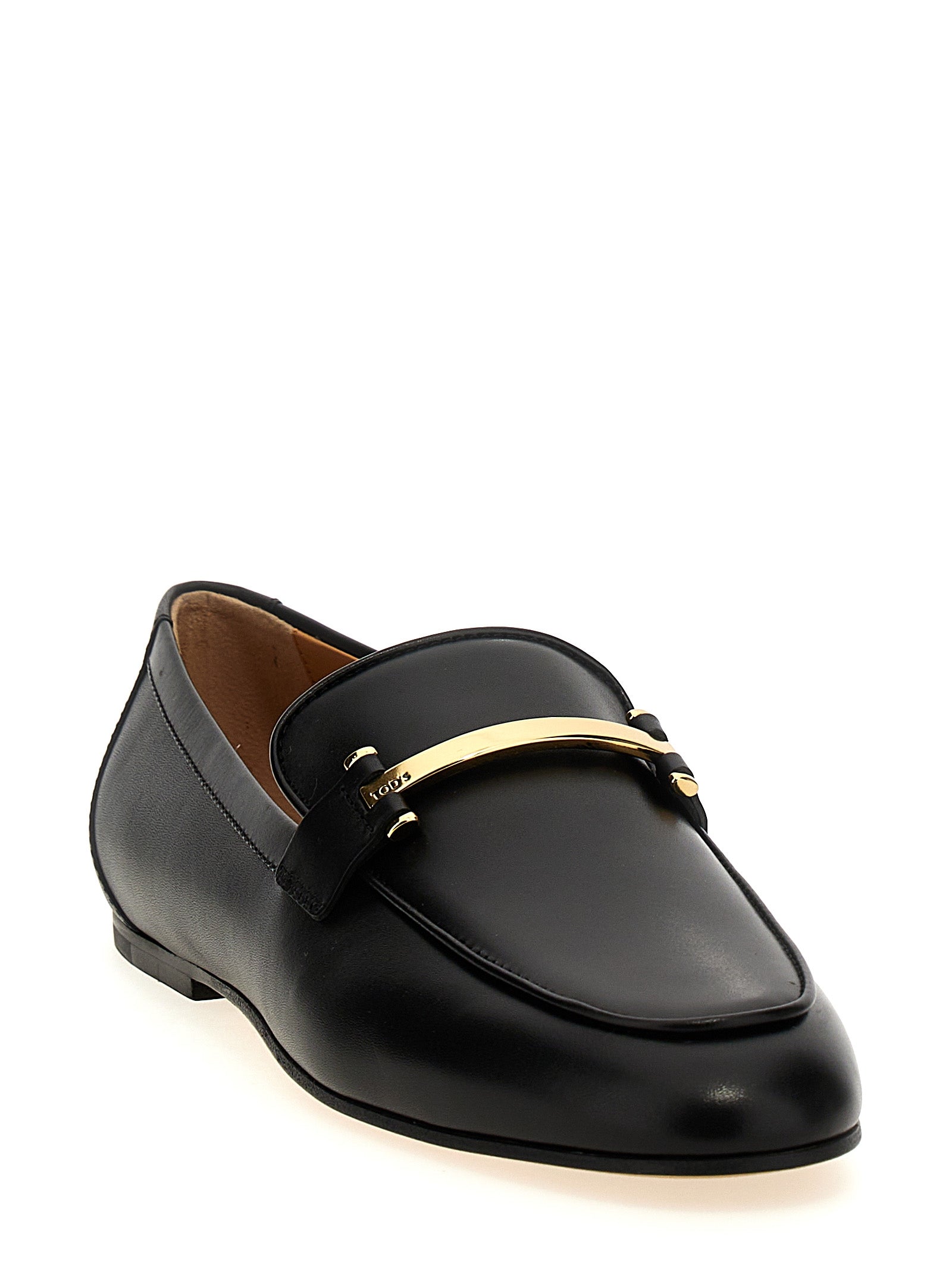 Tod's Black Calfskin Slip-On Women's Loafers