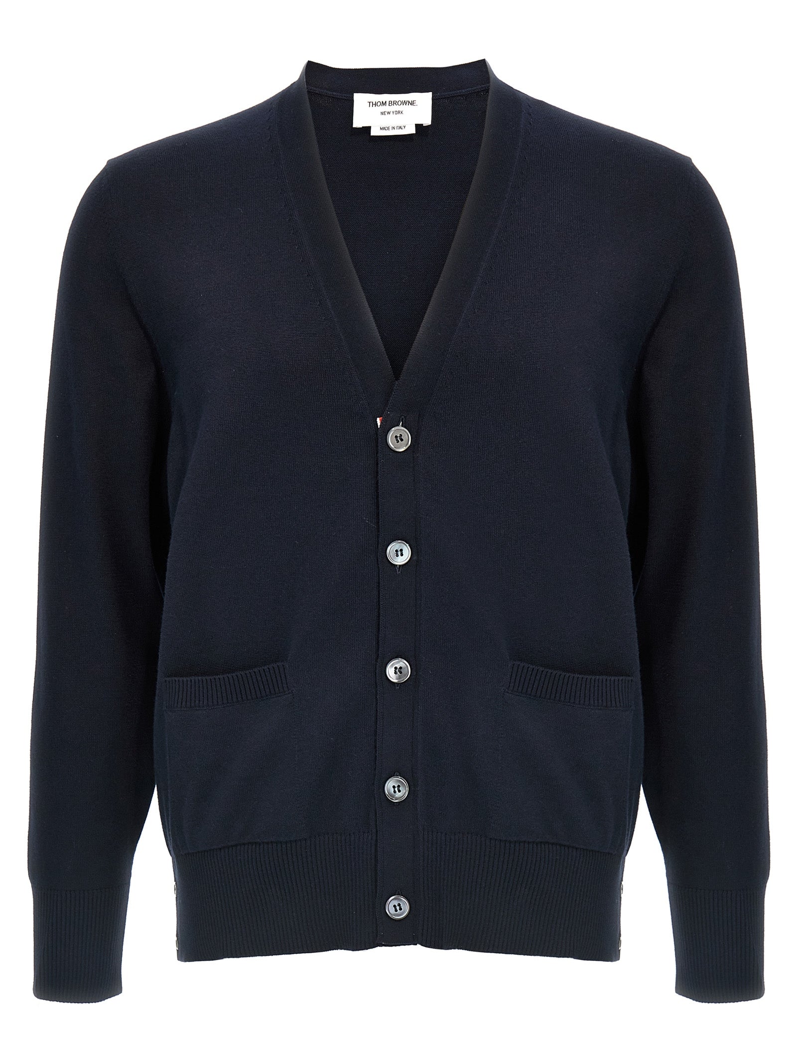 Thom Browne Blue Cotton Men's Cardigan