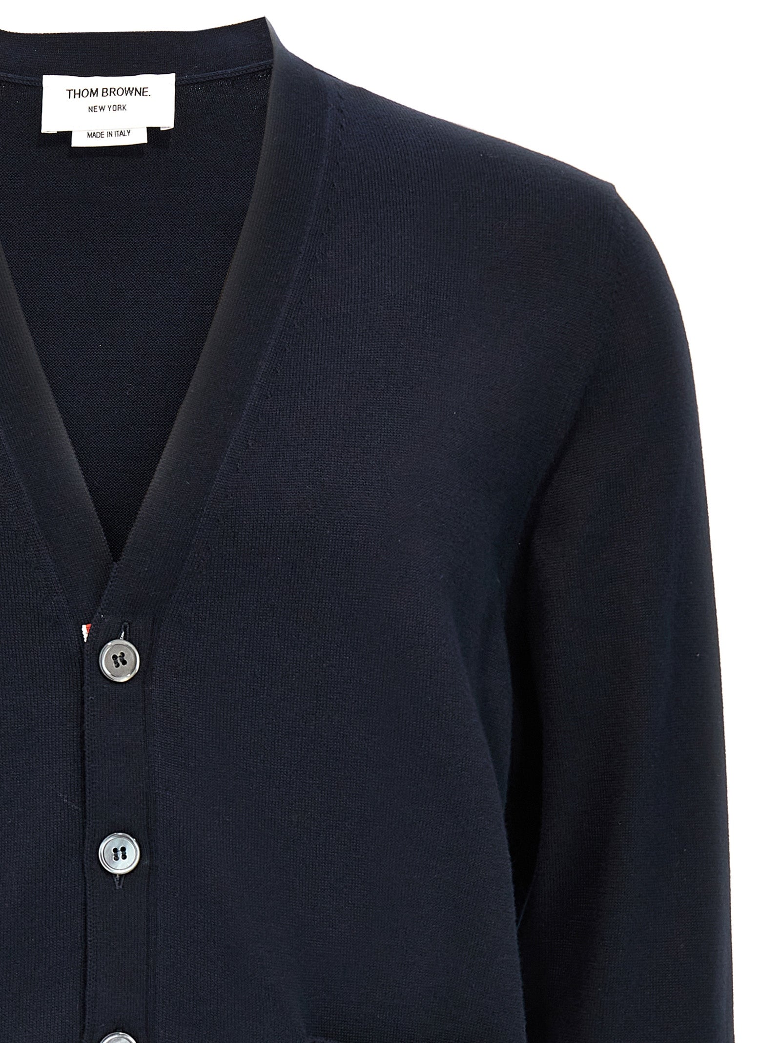 Thom Browne Blue Cotton Men's Cardigan