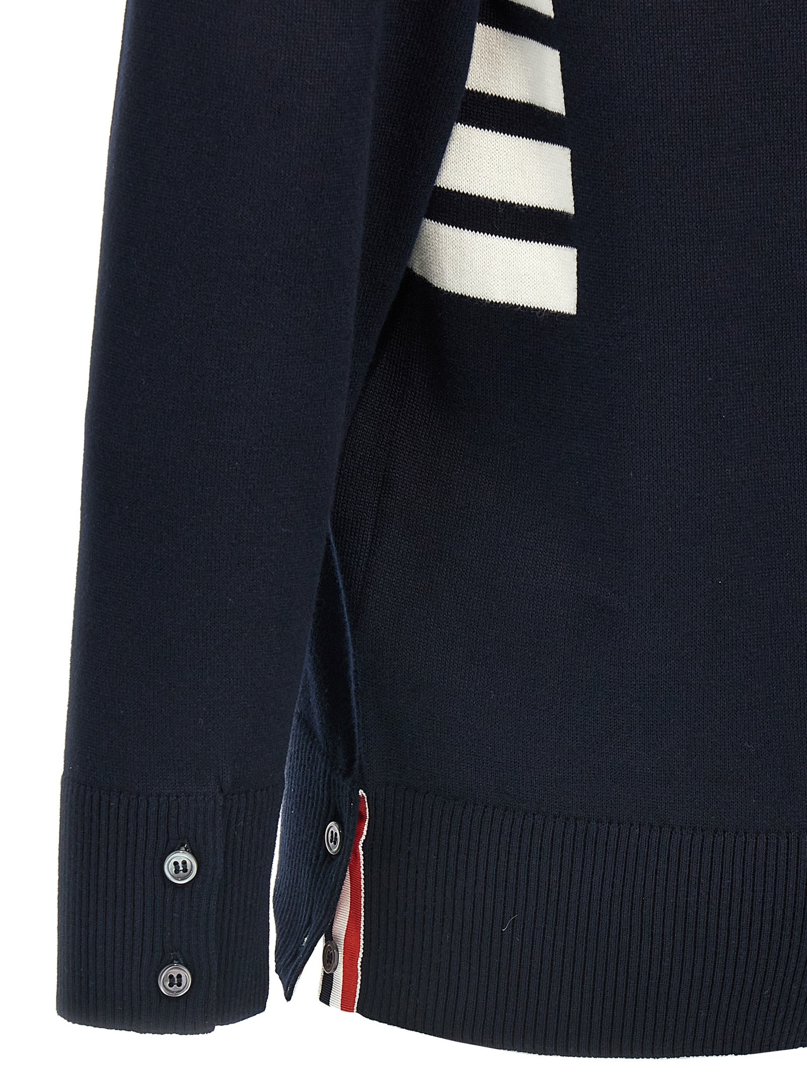 Thom Browne Blue Cotton Men's Cardigan
