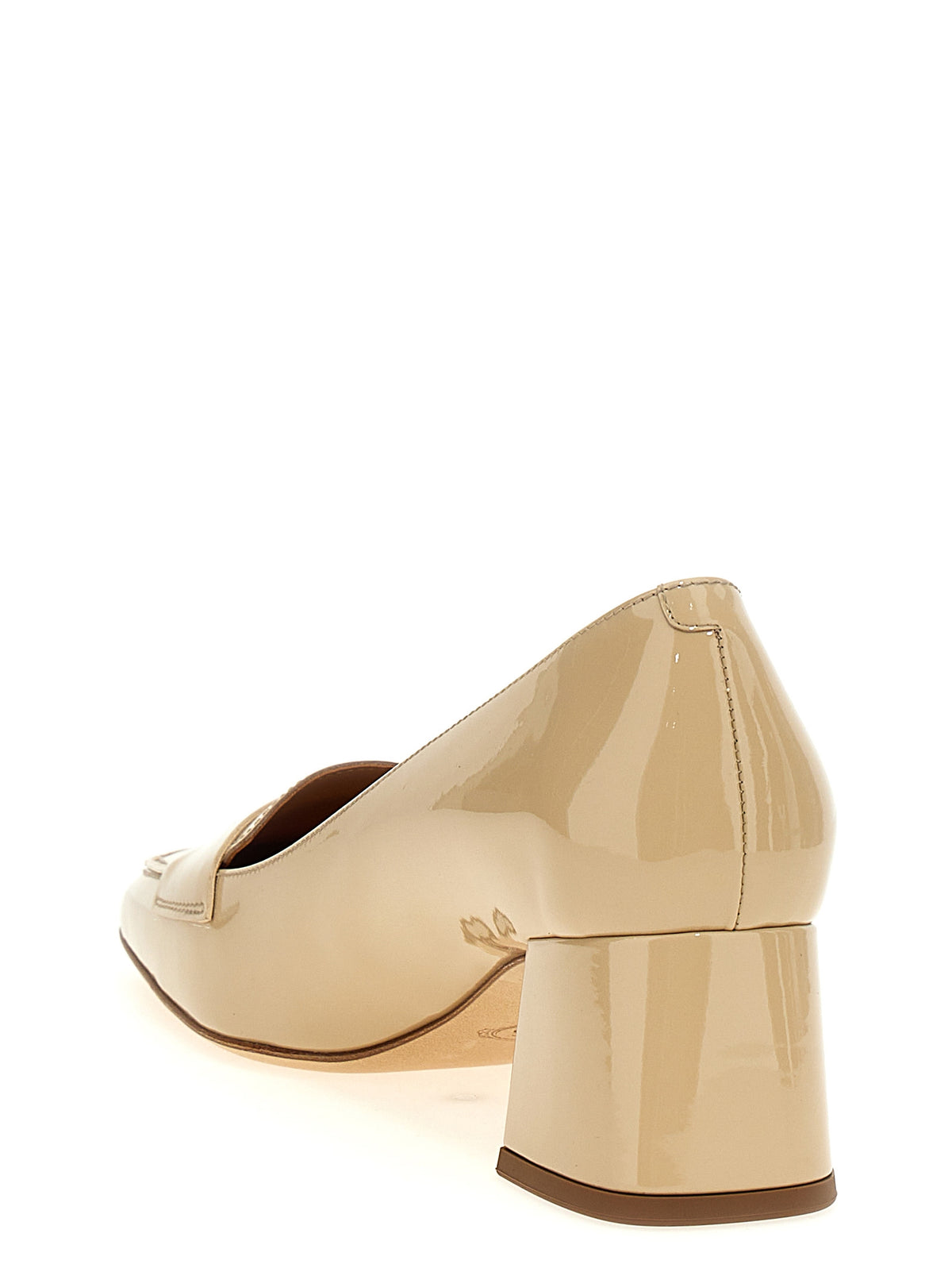 Tod's Beige Calfskin Mid Heel Women's Pumps