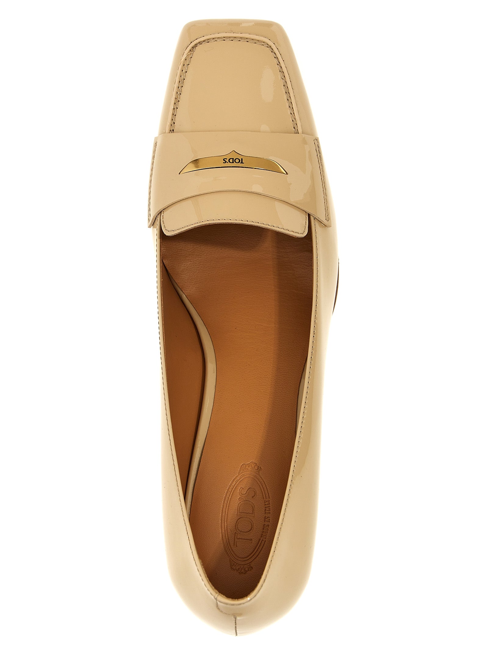Tod's Beige Calfskin Mid Heel Women's Pumps