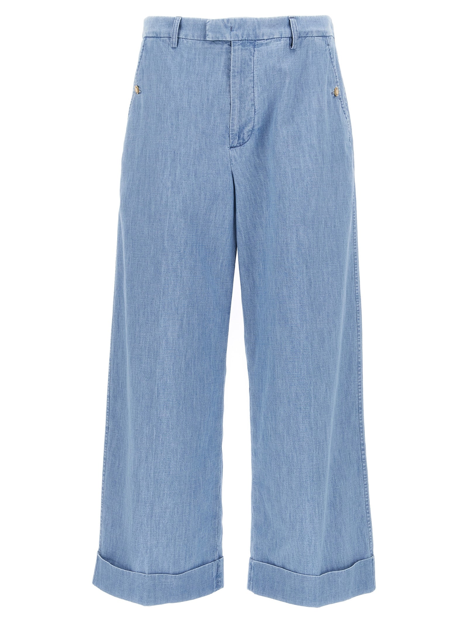 Valentino Garavani Blue Cotton Jeans Men's Denim