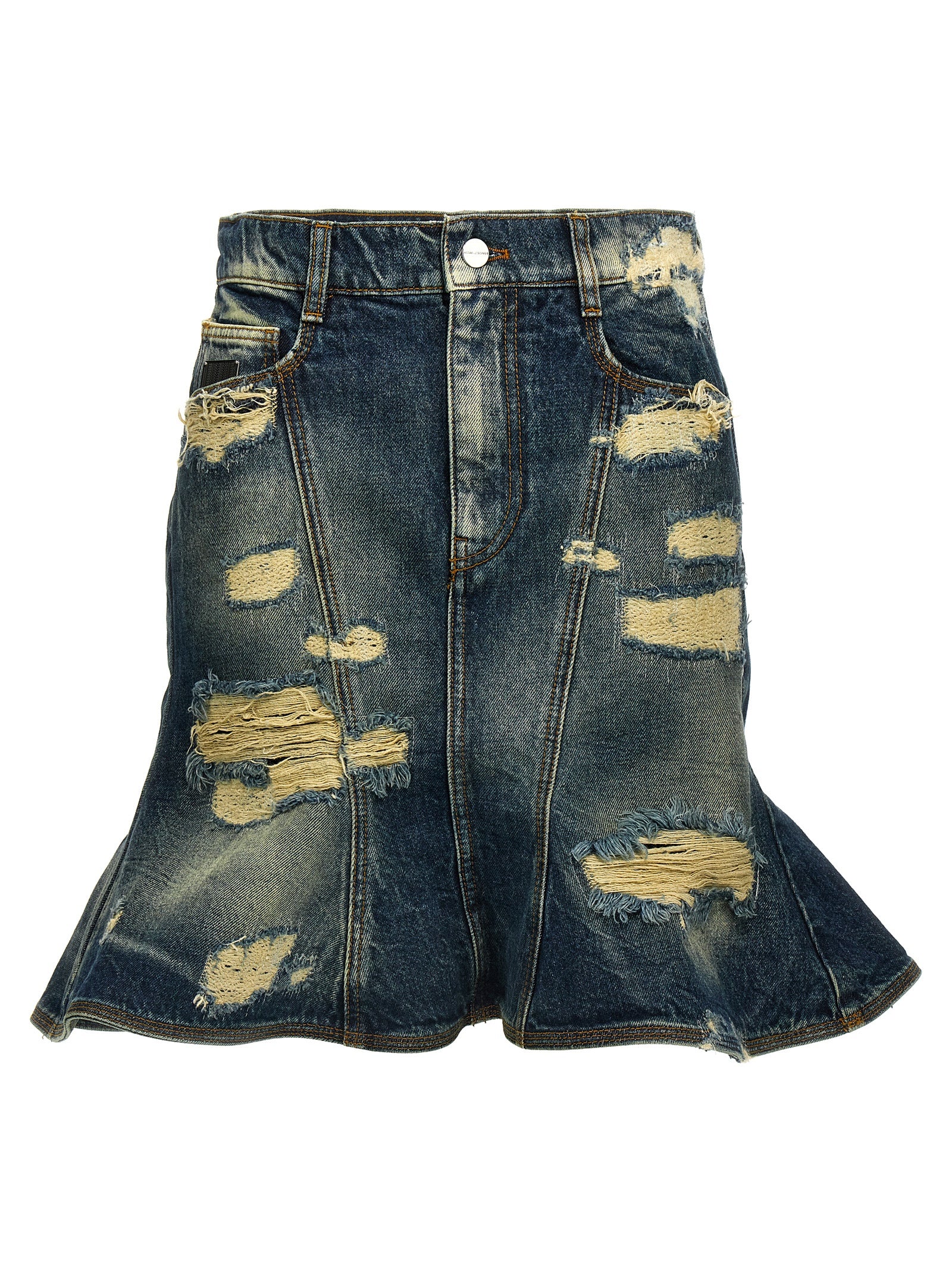 Marc Jacobs Blue Cotton Long Women's Skirt