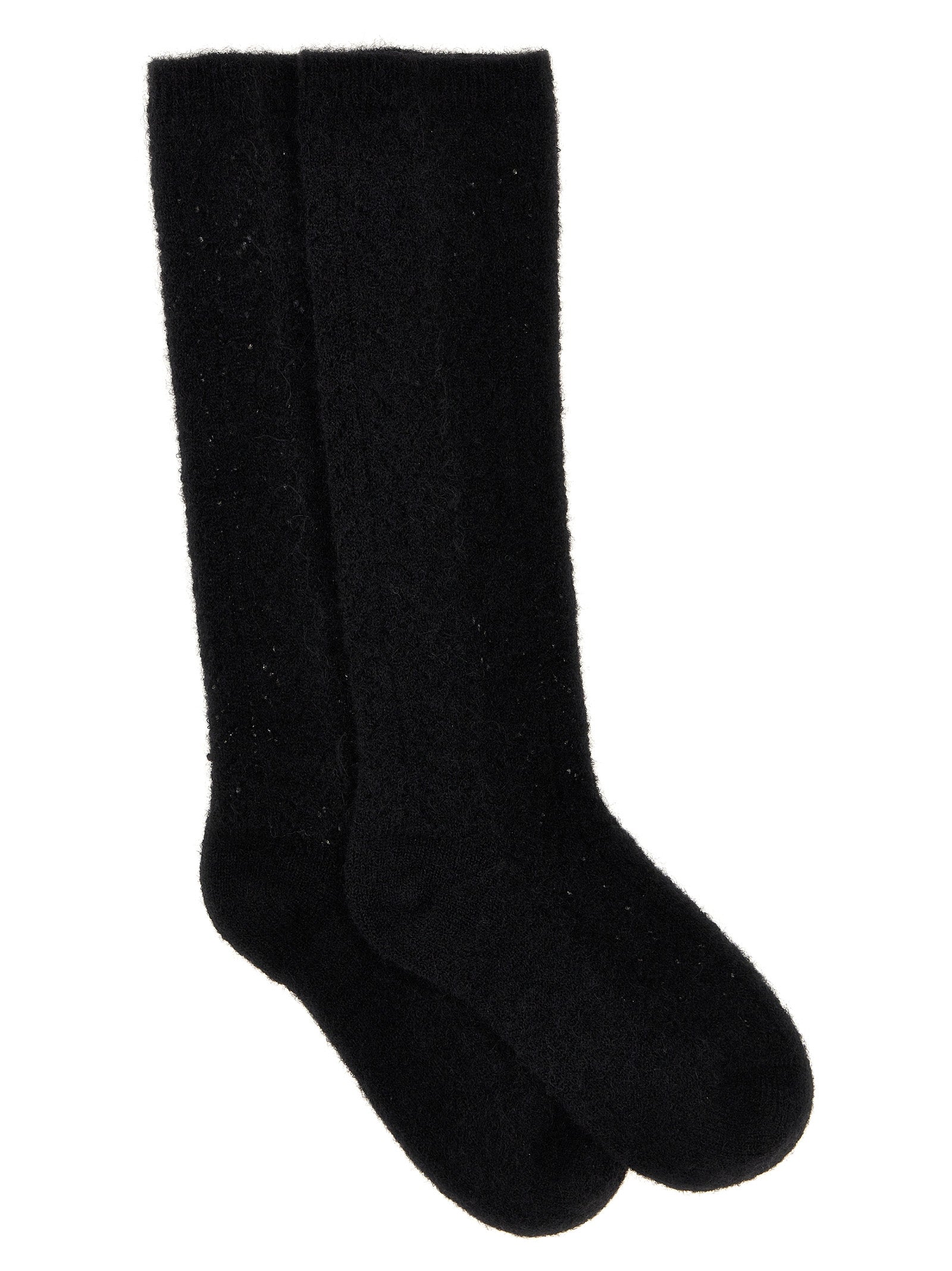 Valentino Garavani Black Wool Women's Socks