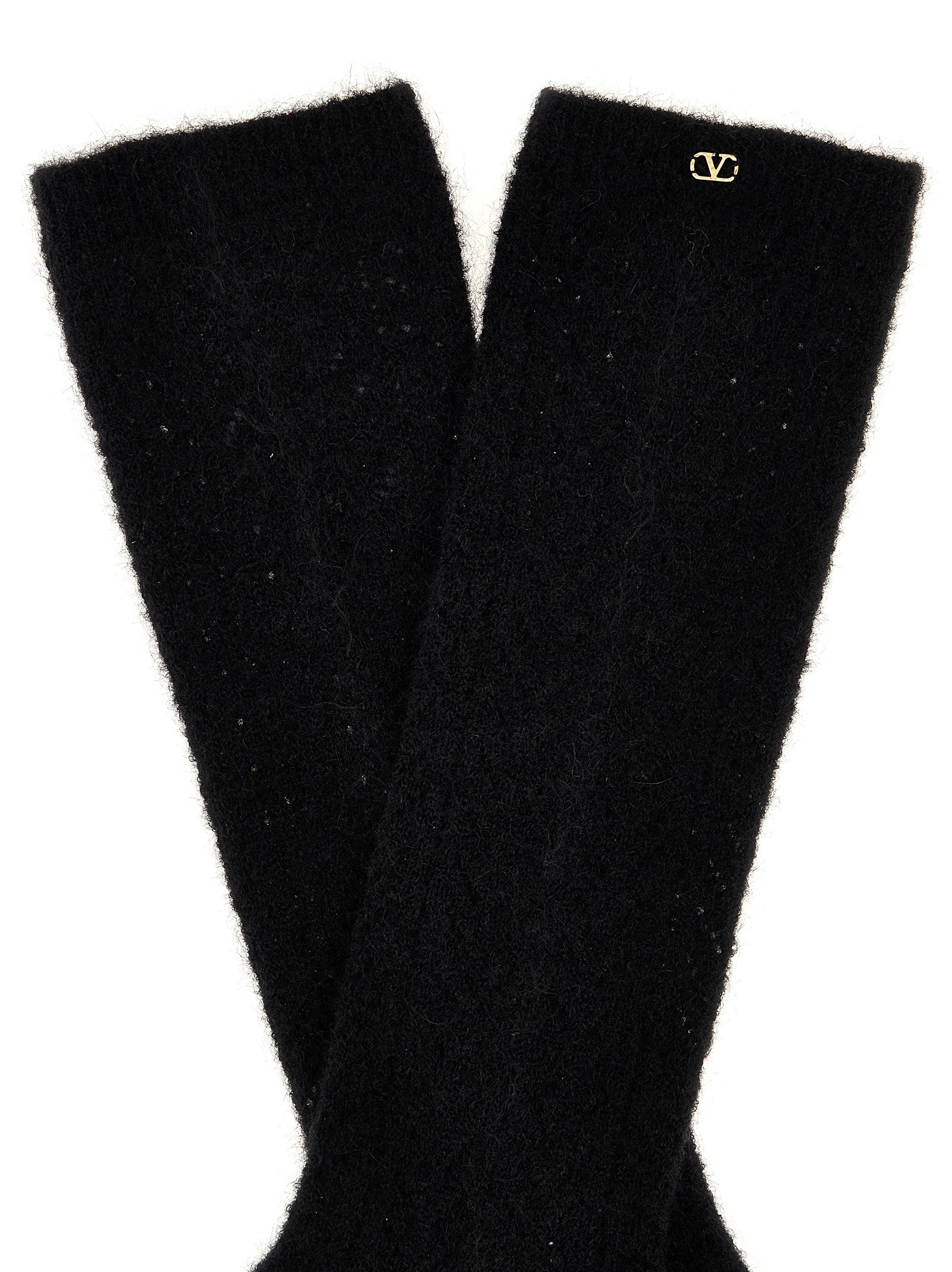 Valentino Garavani Black Wool Women's Socks