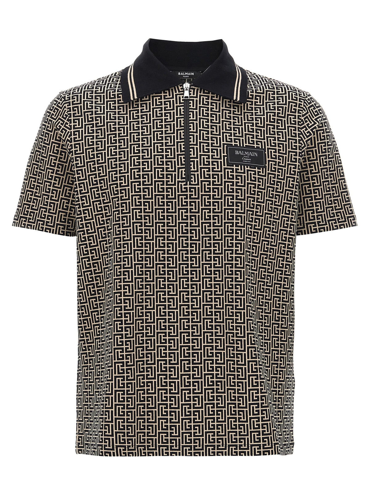 Balmain Bicolor Cotton Polo Men's Shirt