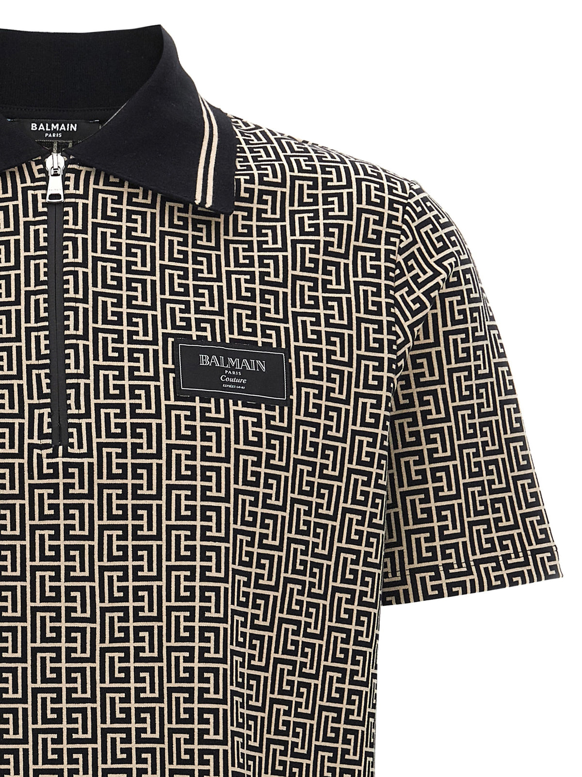 Balmain Bicolor Cotton Polo Men's Shirt