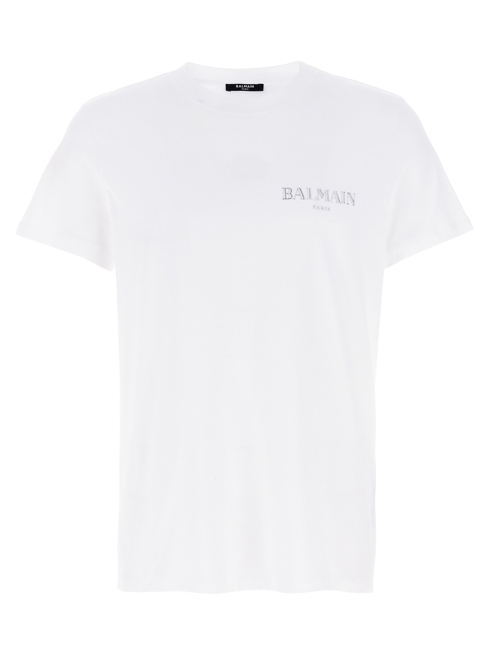 Balmain White Organic Cotton Men's T-Shirt