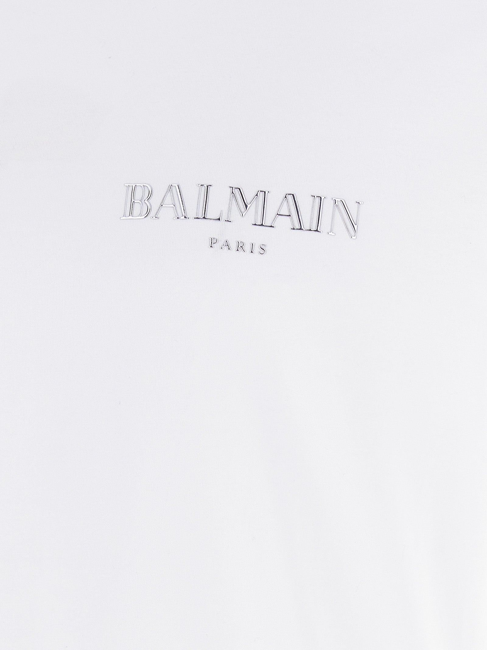 Balmain White Organic Cotton Men's T-Shirt