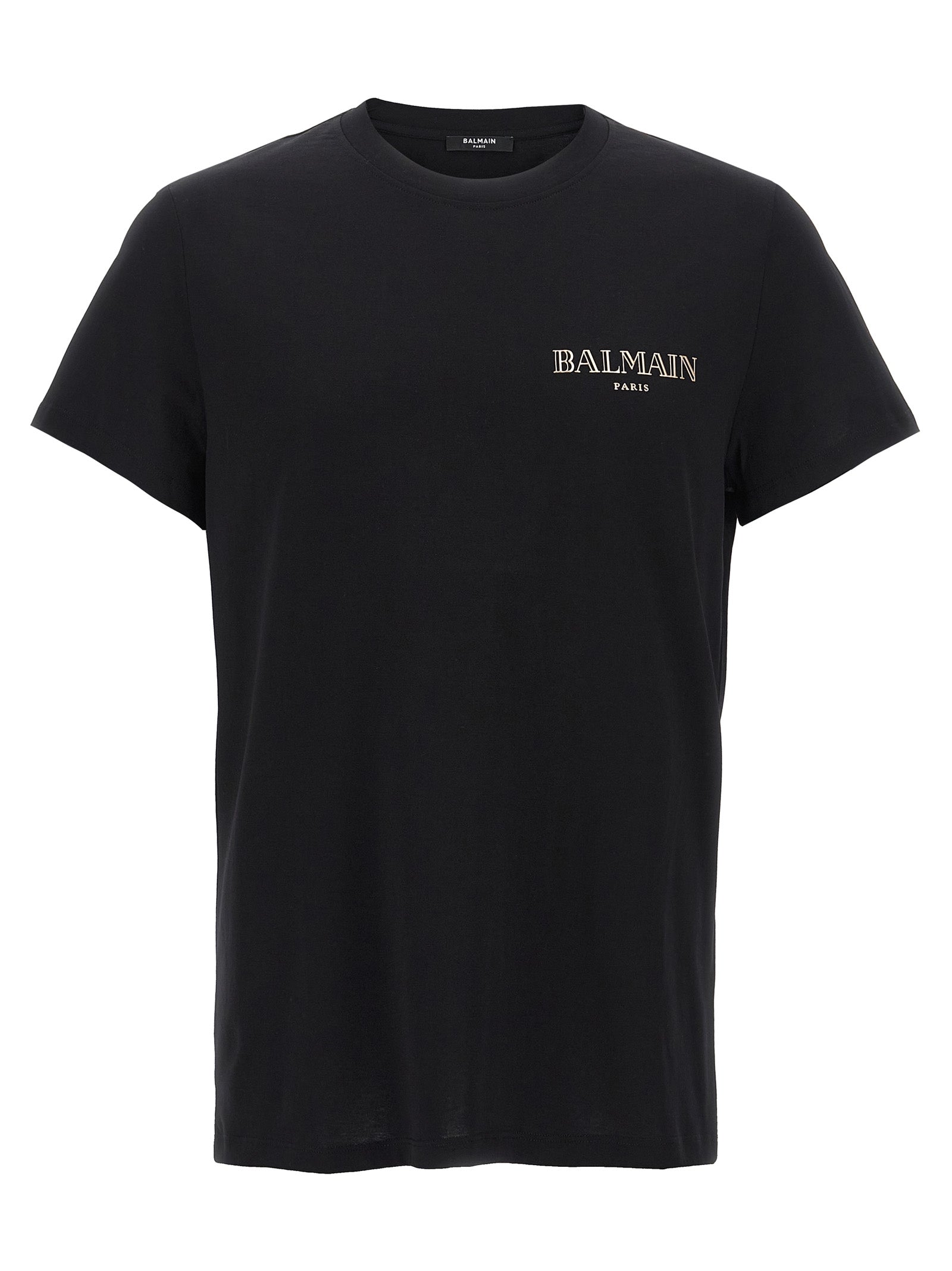 Balmain Black Organic Cotton Men's T-Shirt