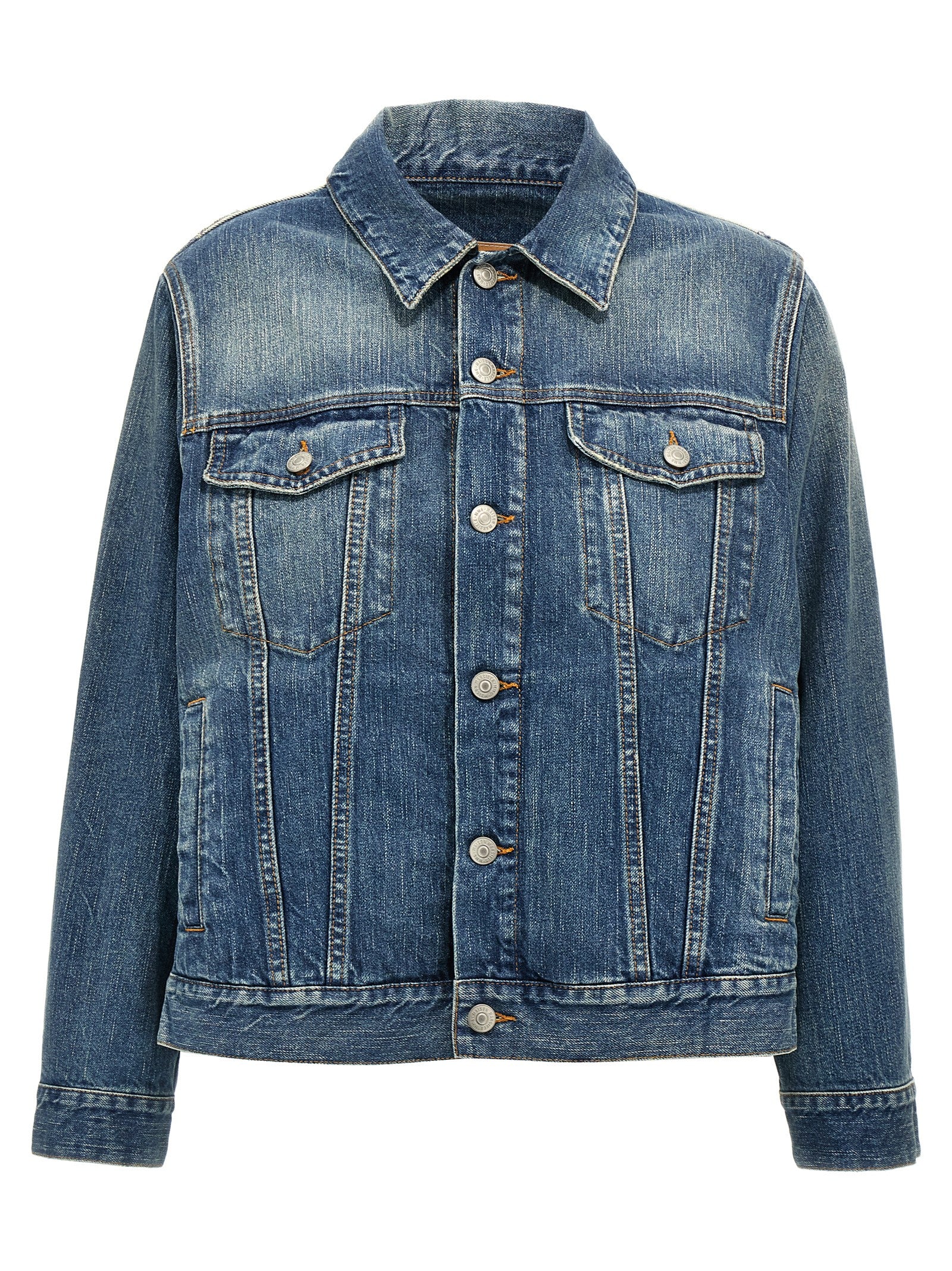 MM6 Maison Margiela Blue Cotton Denim Women's Jacket