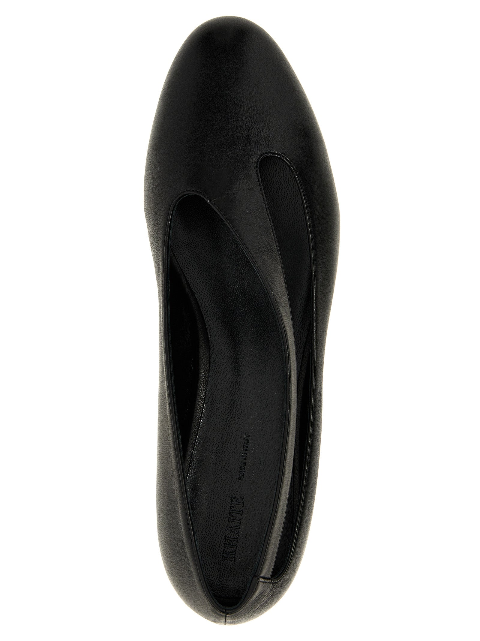 Khaite Black Lamb Leather Ballet Women's Flats