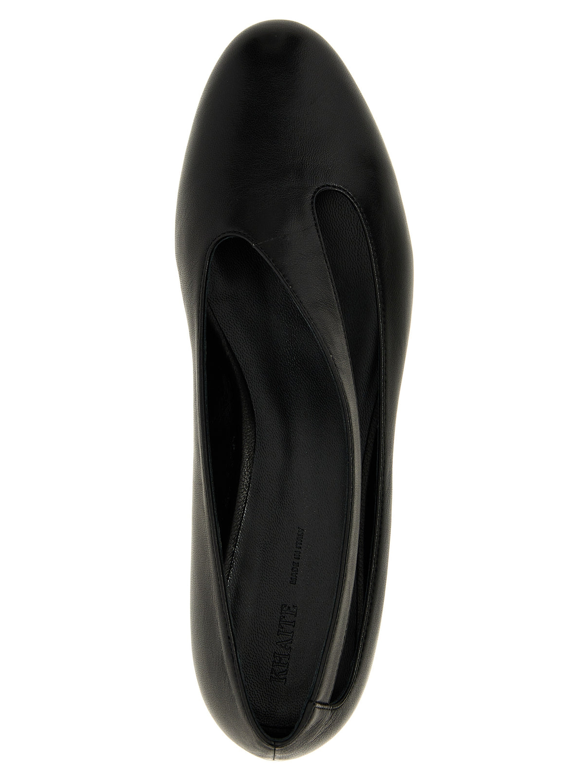 Khaite Black Lamb Leather Ballet Women's Flats
