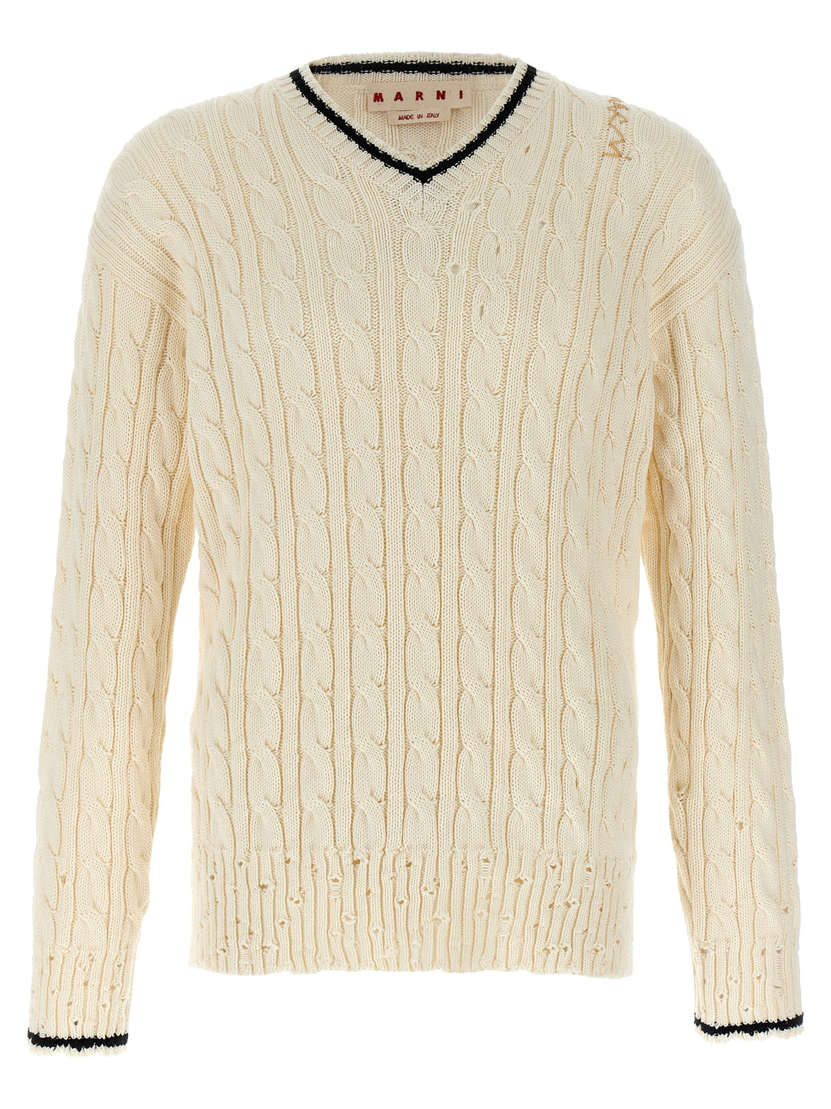 Marni White Cotton Men's Cardigan