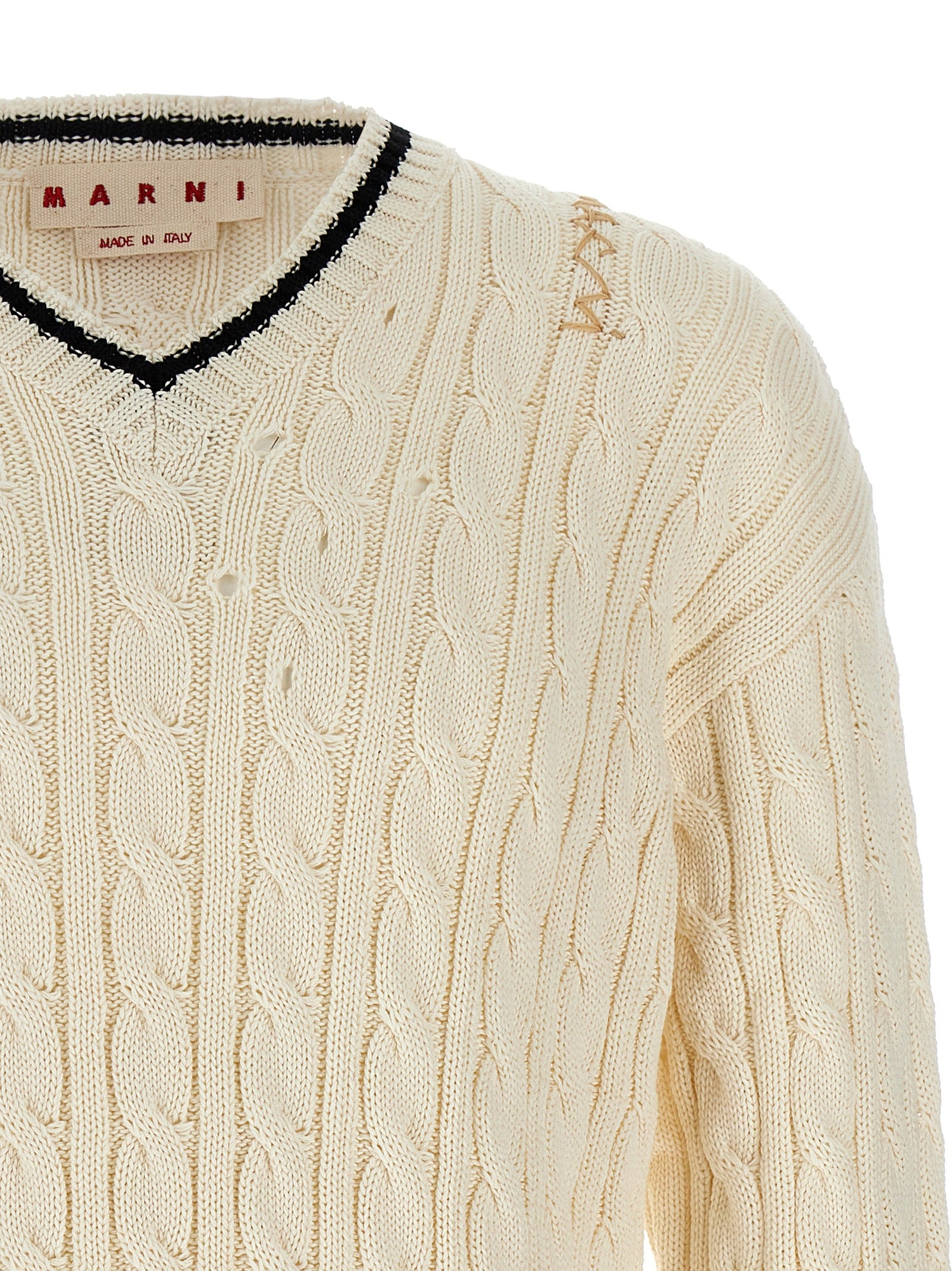 Marni White Cotton Men's Cardigan