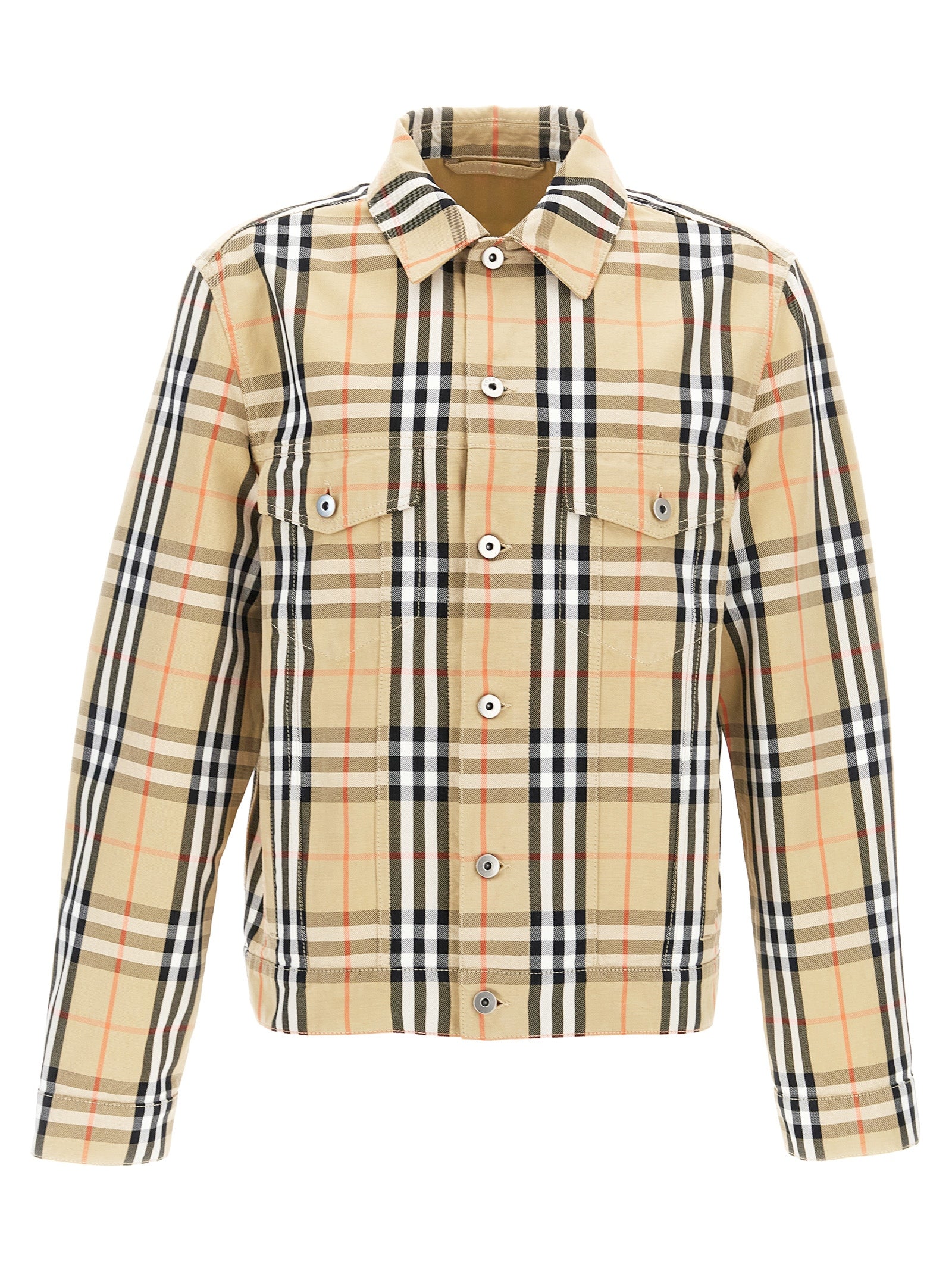 Burberry Beige Cotton Full-Length Men's Jacket