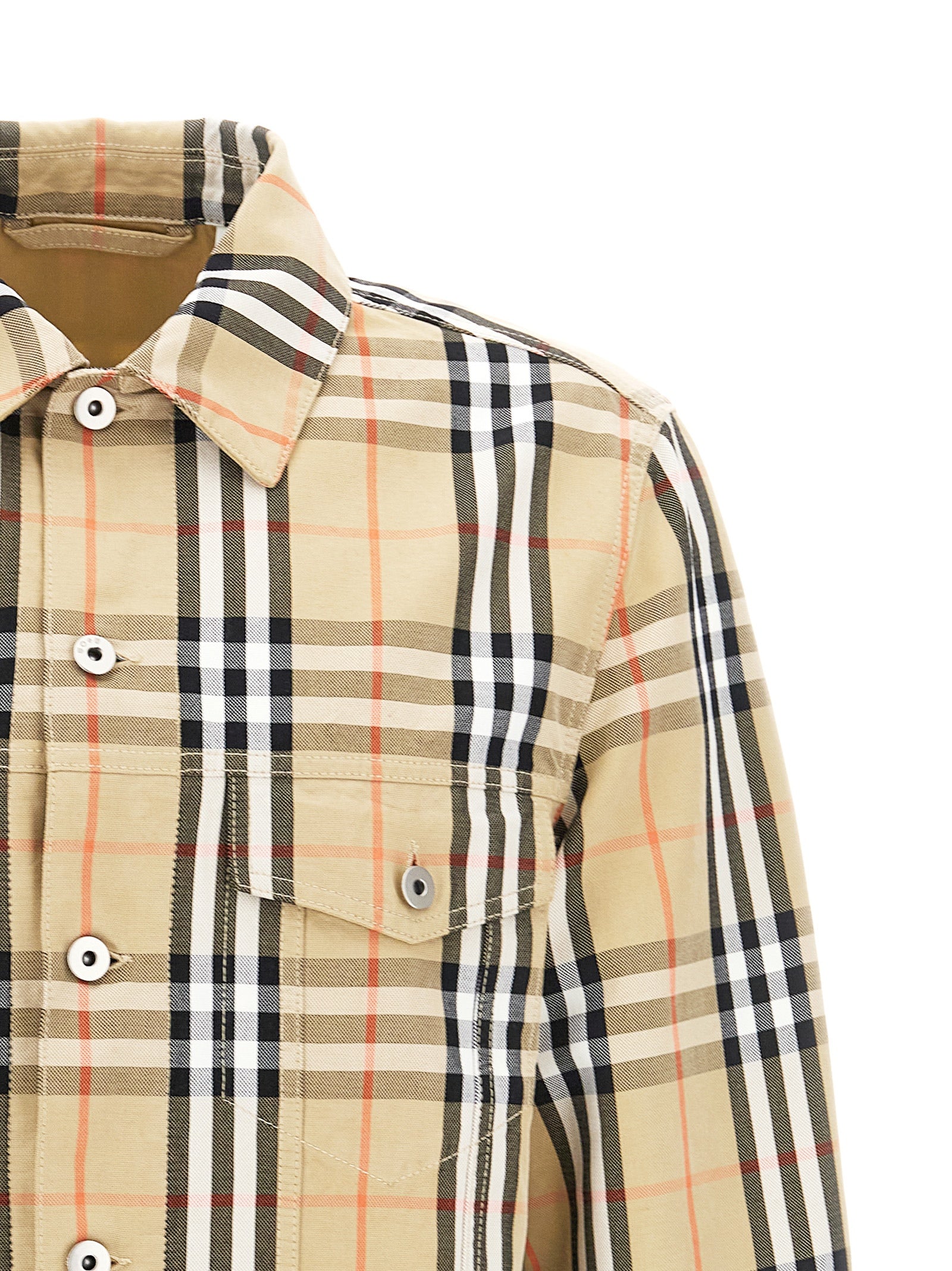 Burberry Beige Cotton Full-Length Men's Jacket