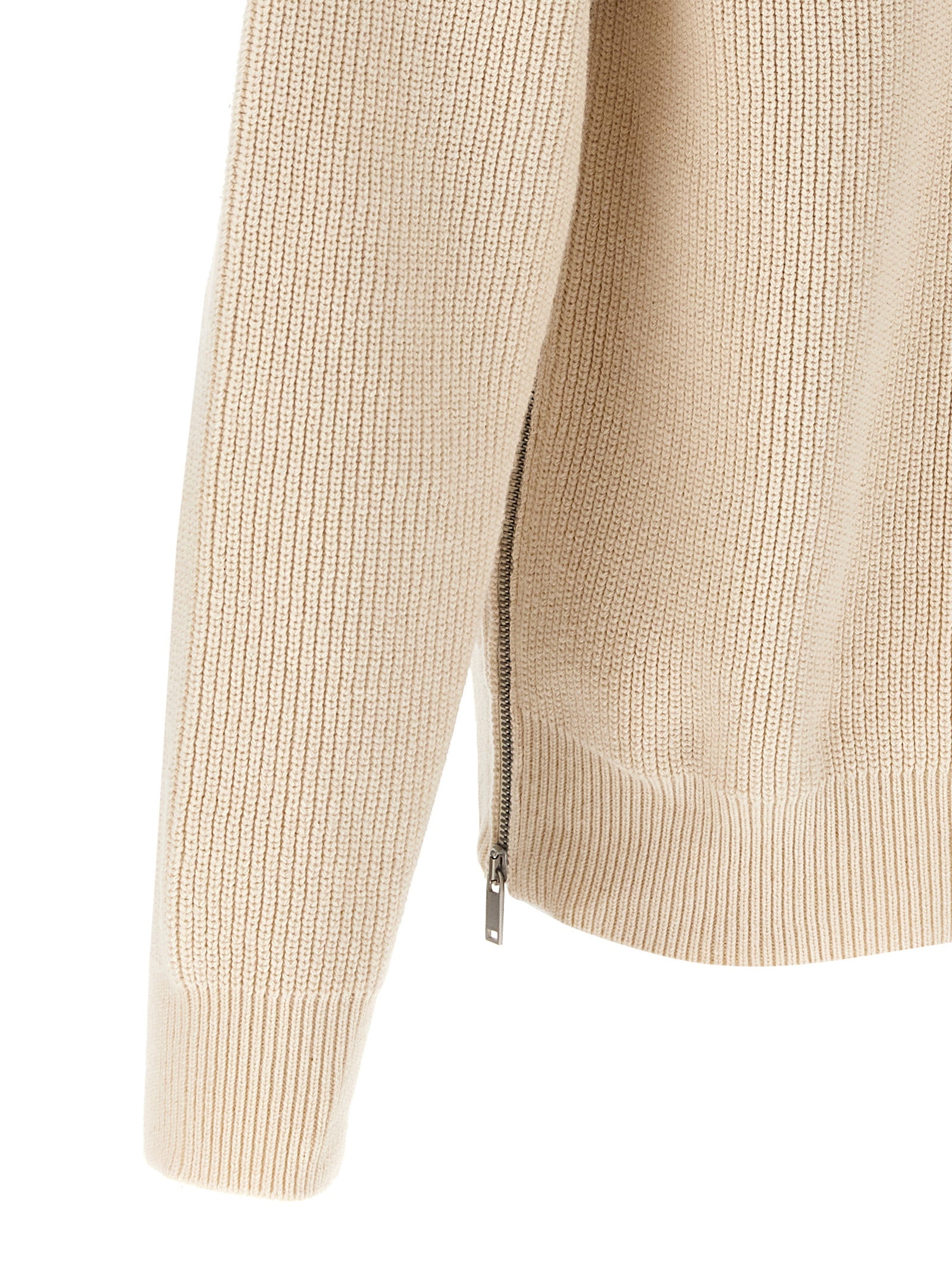 Jil Sander Beige Cotton Men's Cardigan
