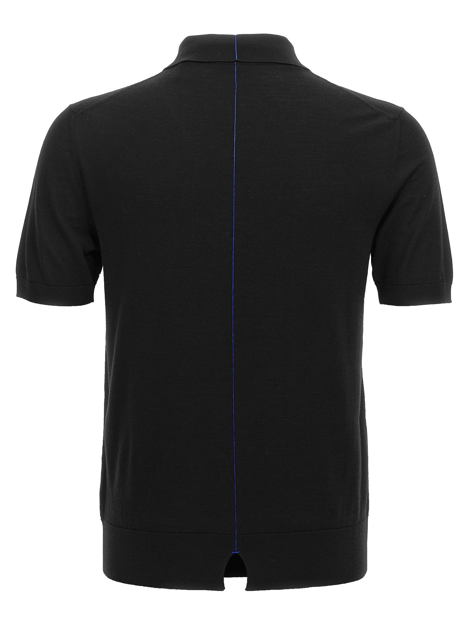 Burberry Black Wool Polo Men's Shirt