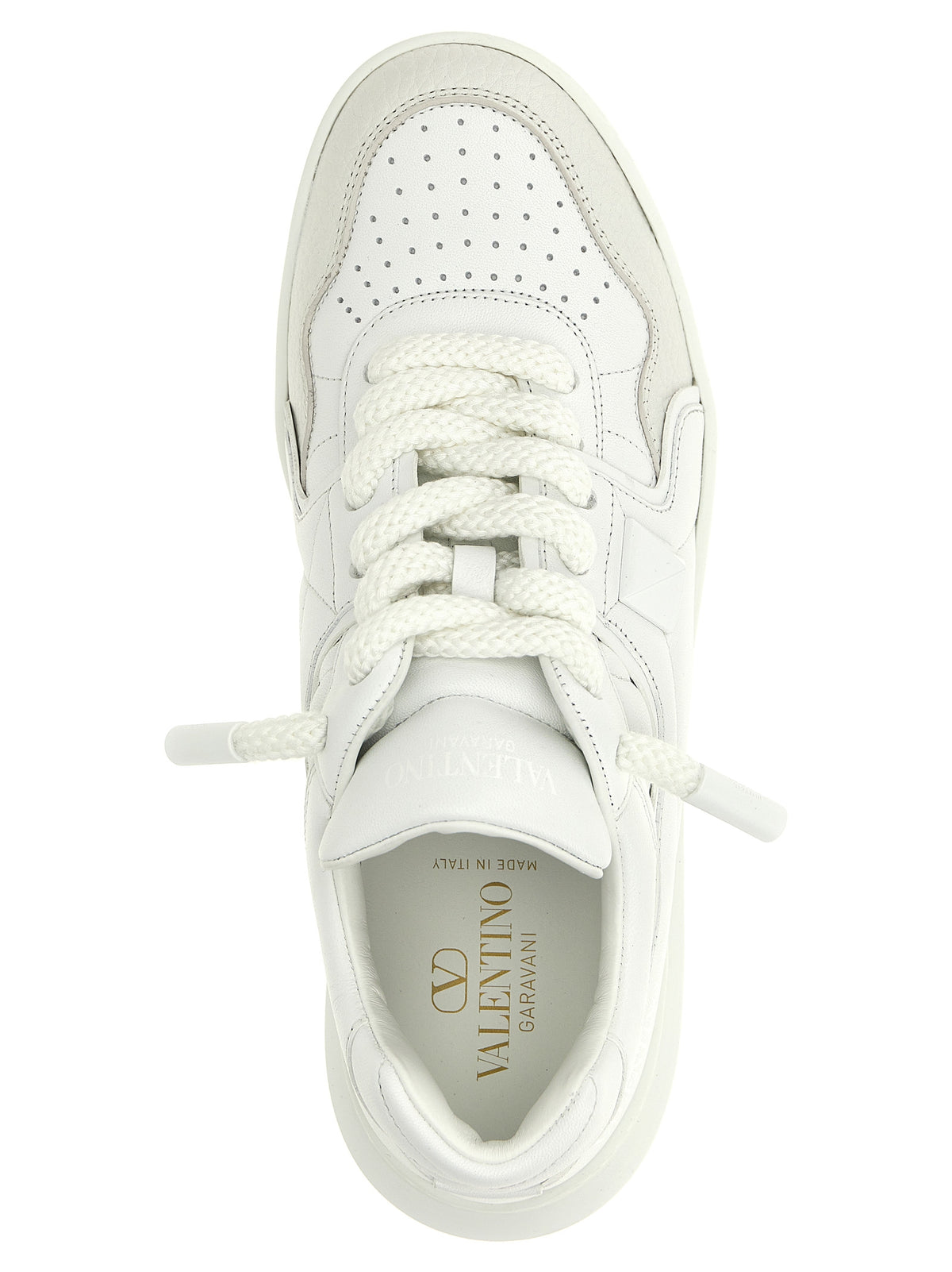 Valentino Garavani White Calfskin Chunky Men's Sneakers