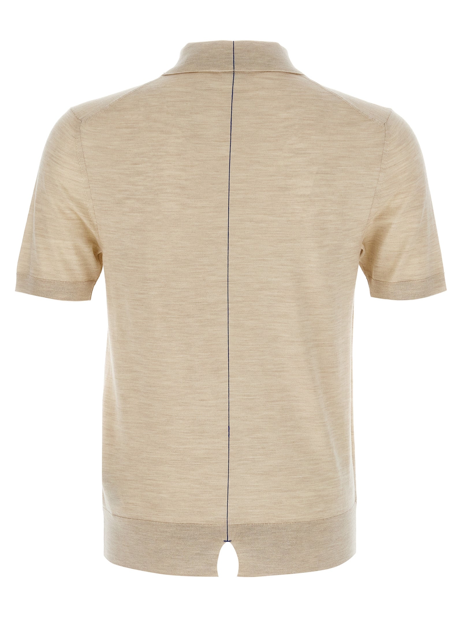 Burberry Beige Wool Polo Men's Shirt