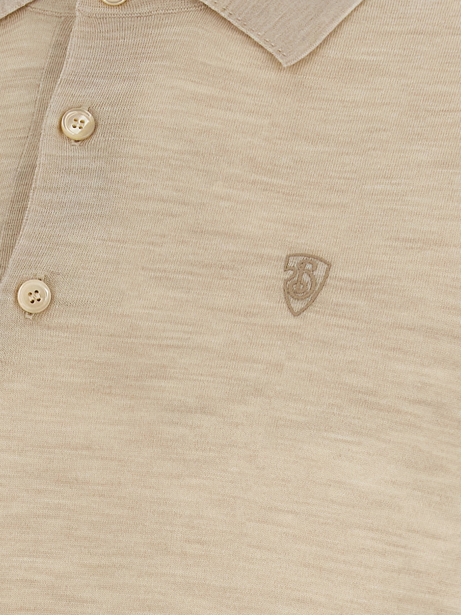 Burberry Beige Wool Polo Men's Shirt