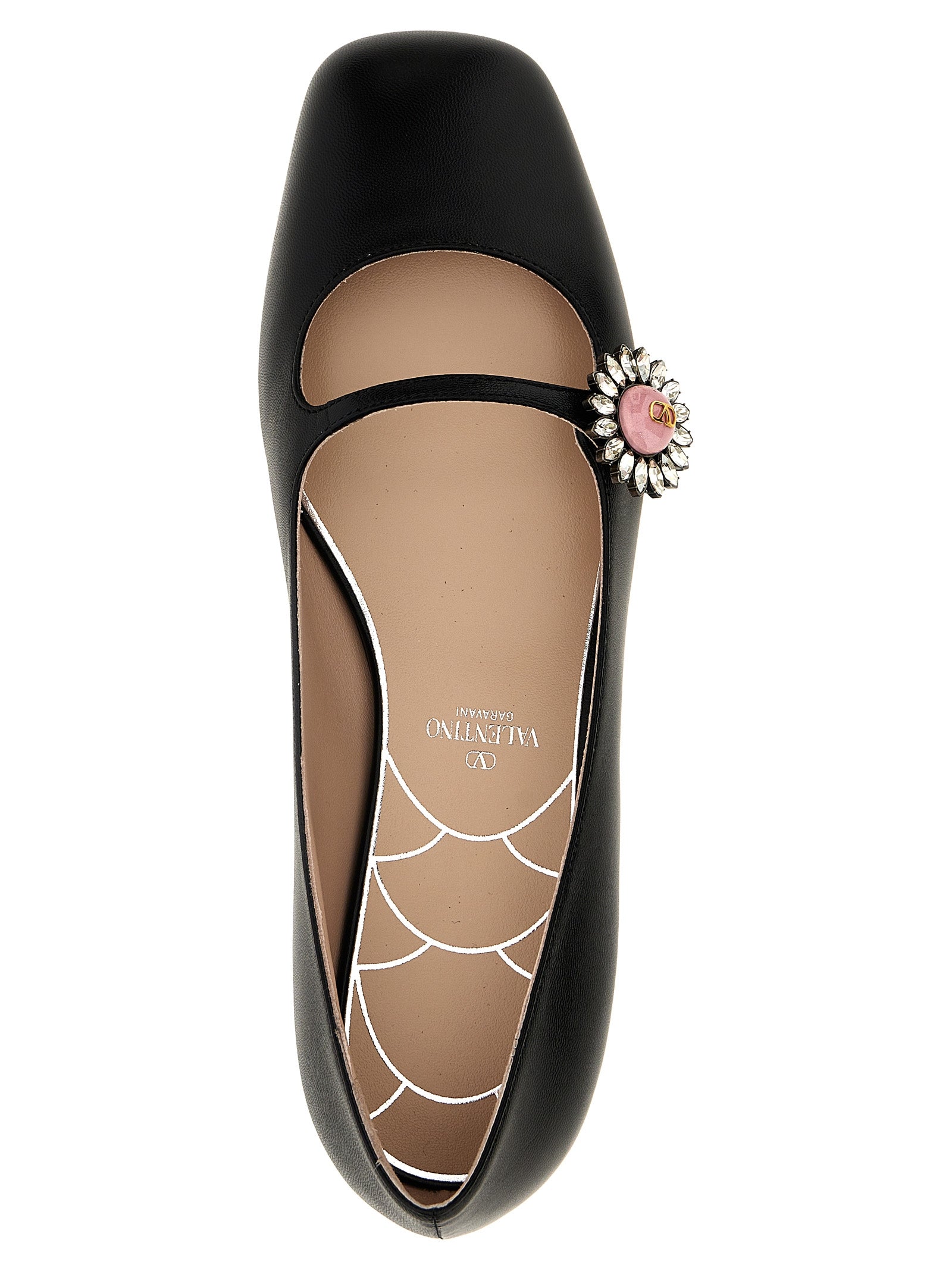Valentino Garavani Black Calfskin Ballet Women's Flats