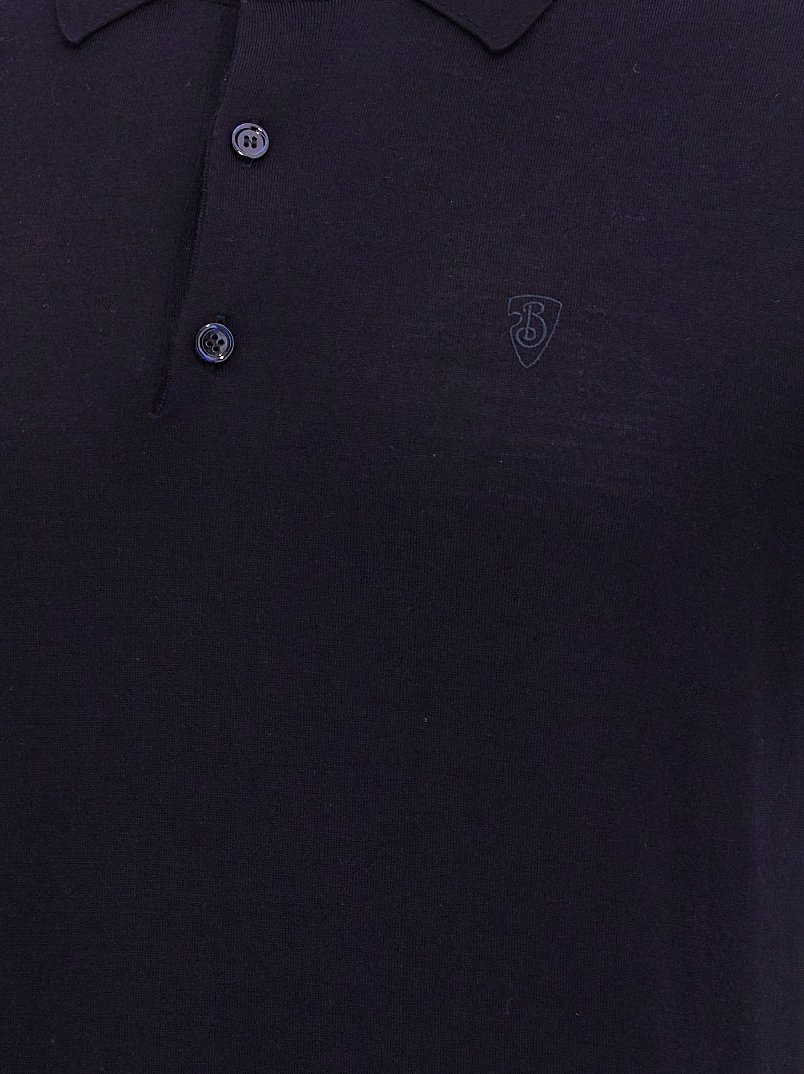 Burberry Blue Wool Polo Men's Shirt