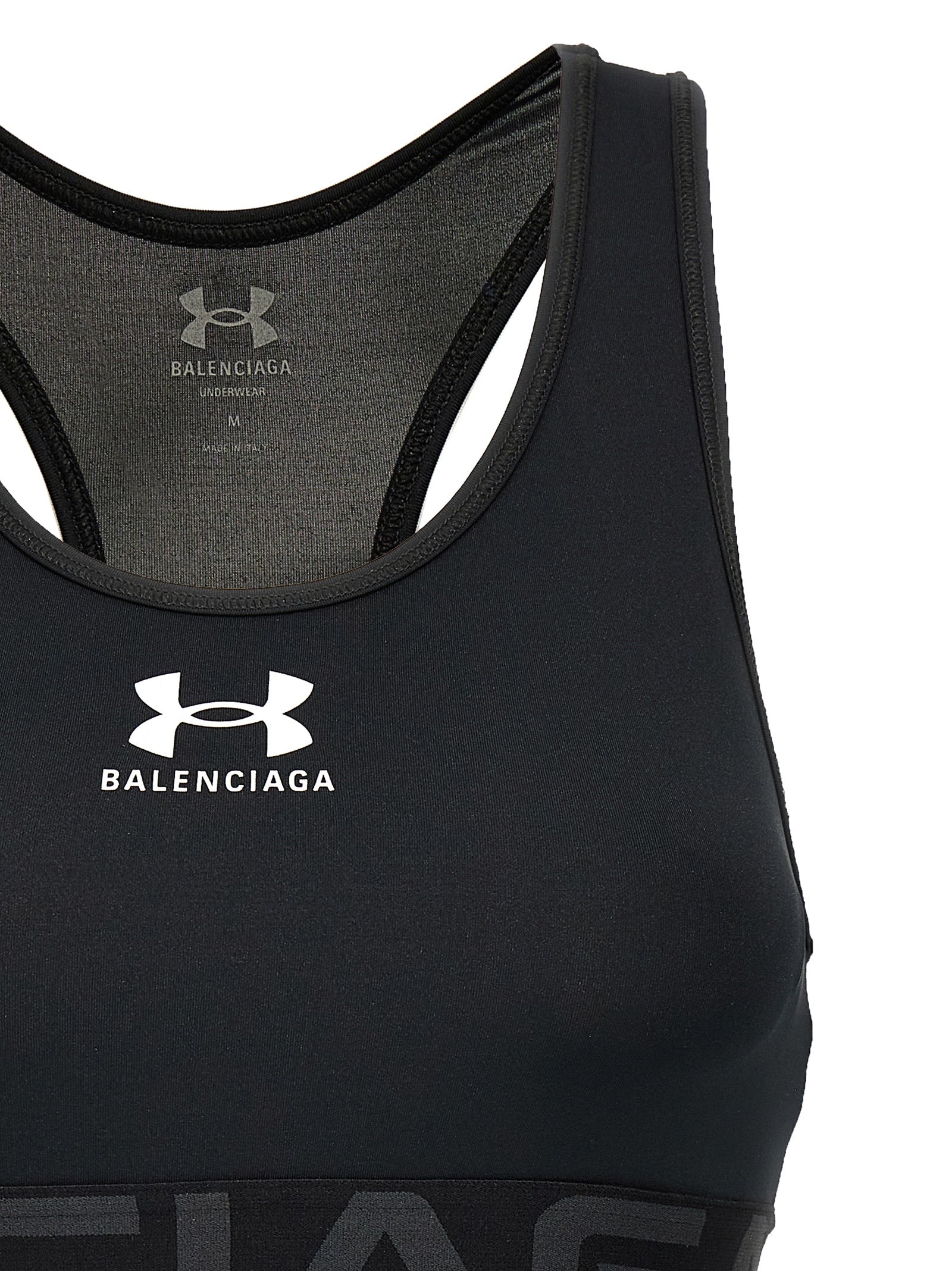 Balenciaga Black Polyester Sport Women's Bra