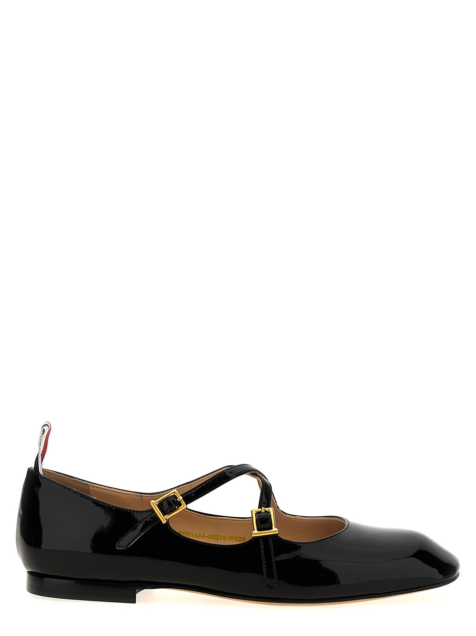 Thom Browne Black Lamb Leather Ballet Women's Flats