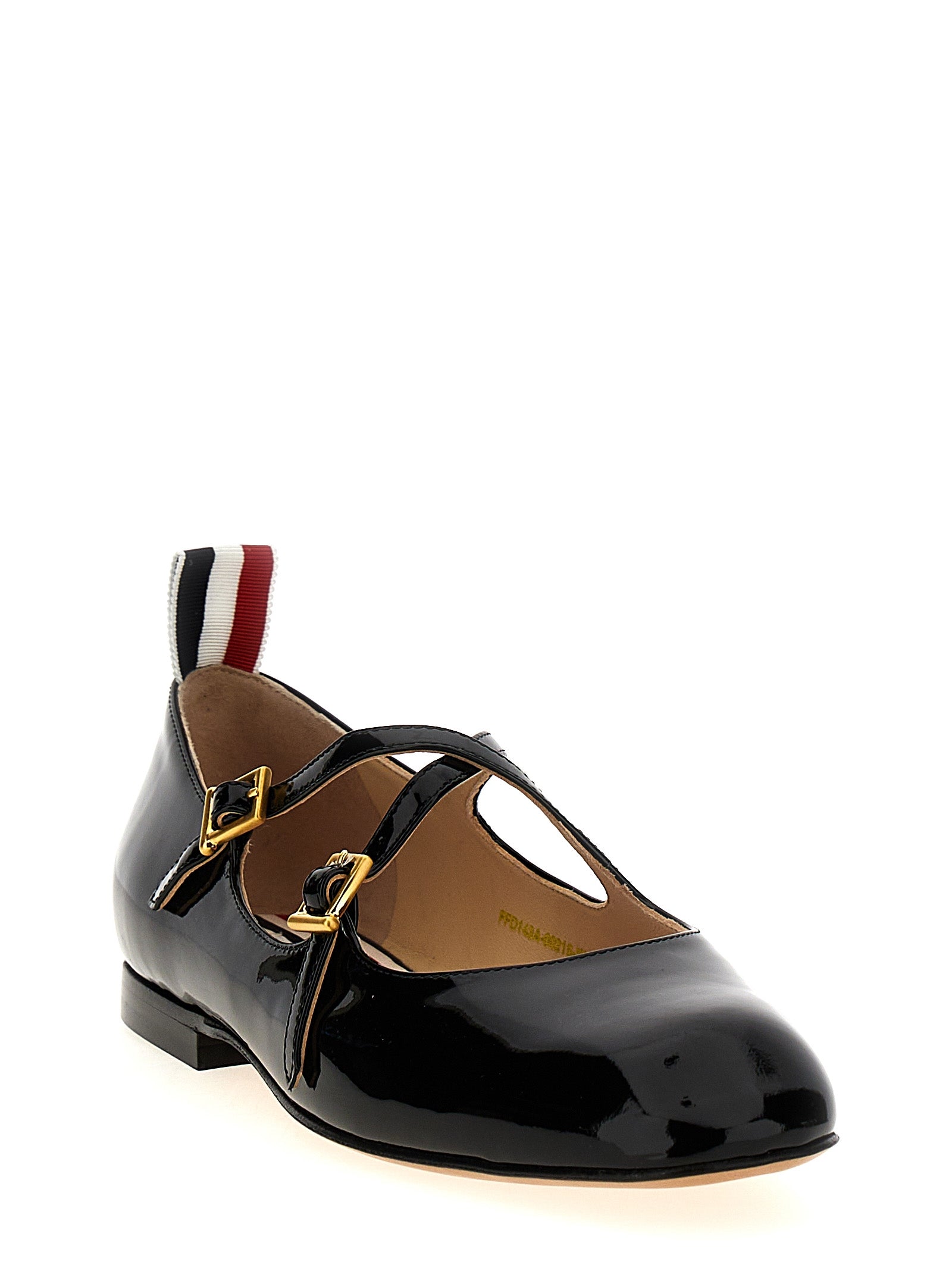 Thom Browne Black Lamb Leather Ballet Women's Flats
