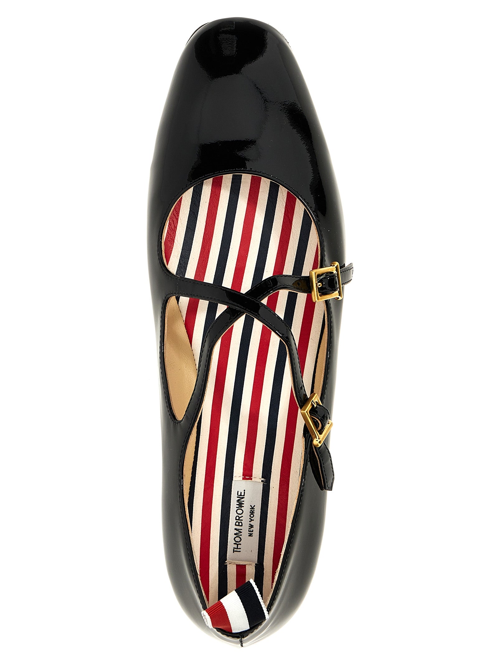 Thom Browne Black Lamb Leather Ballet Women's Flats