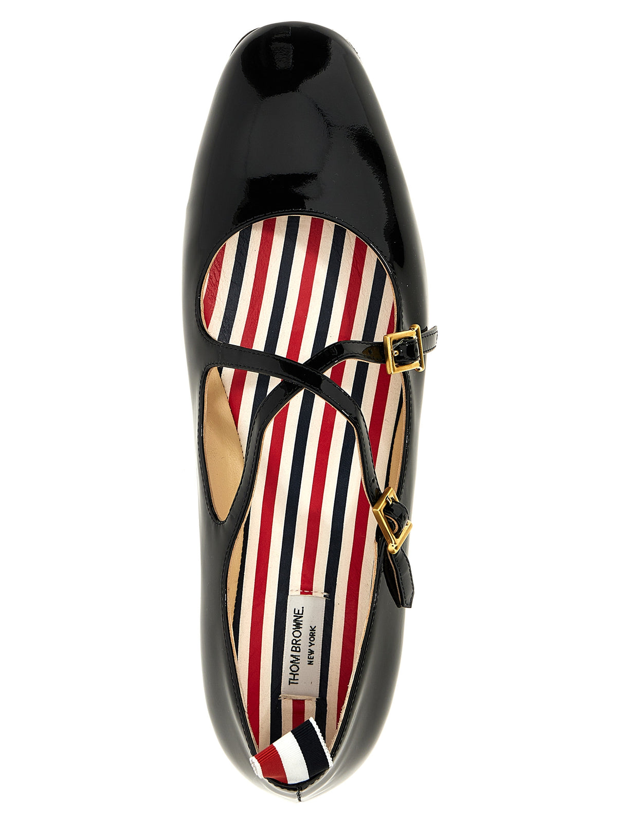 Thom Browne Black Lamb Leather Ballet Women's Flats