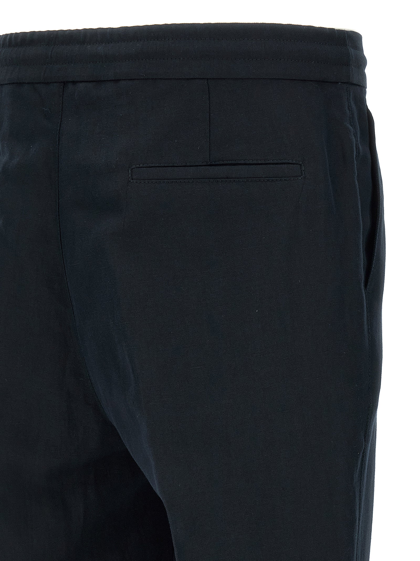 Brunello Cucinelli Blue Linen Casual Men's Pants