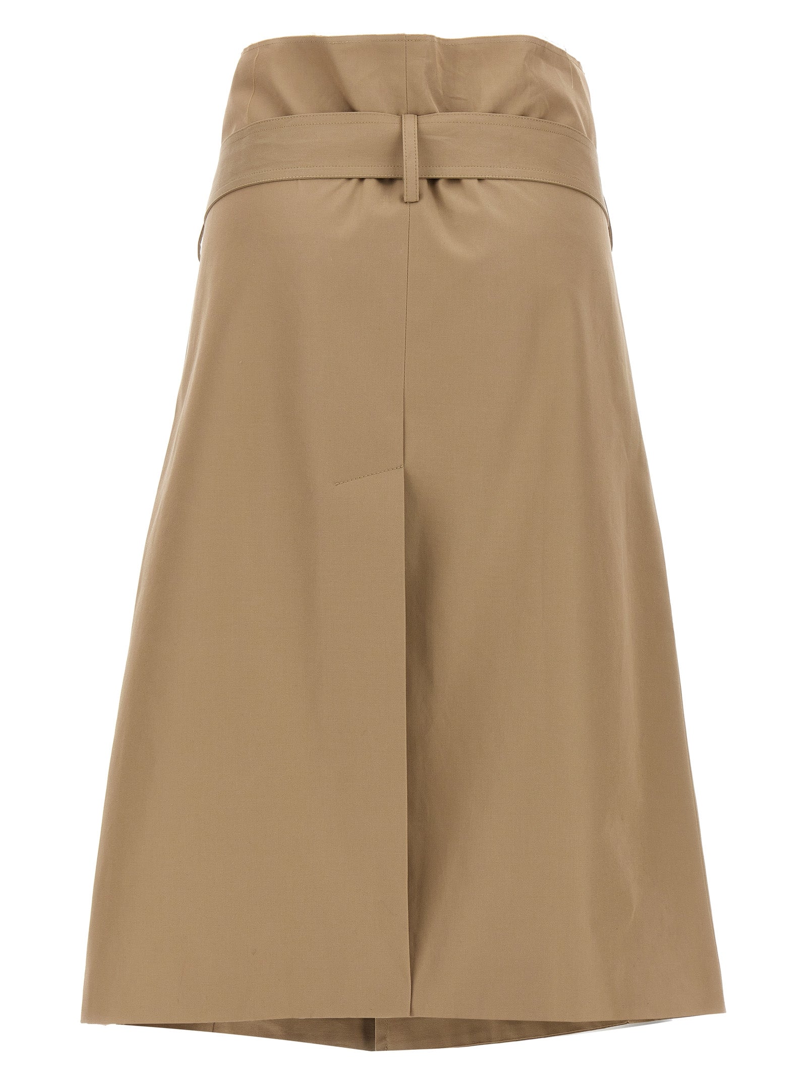 Vetements Beige Cotton Midi Women's Skirt