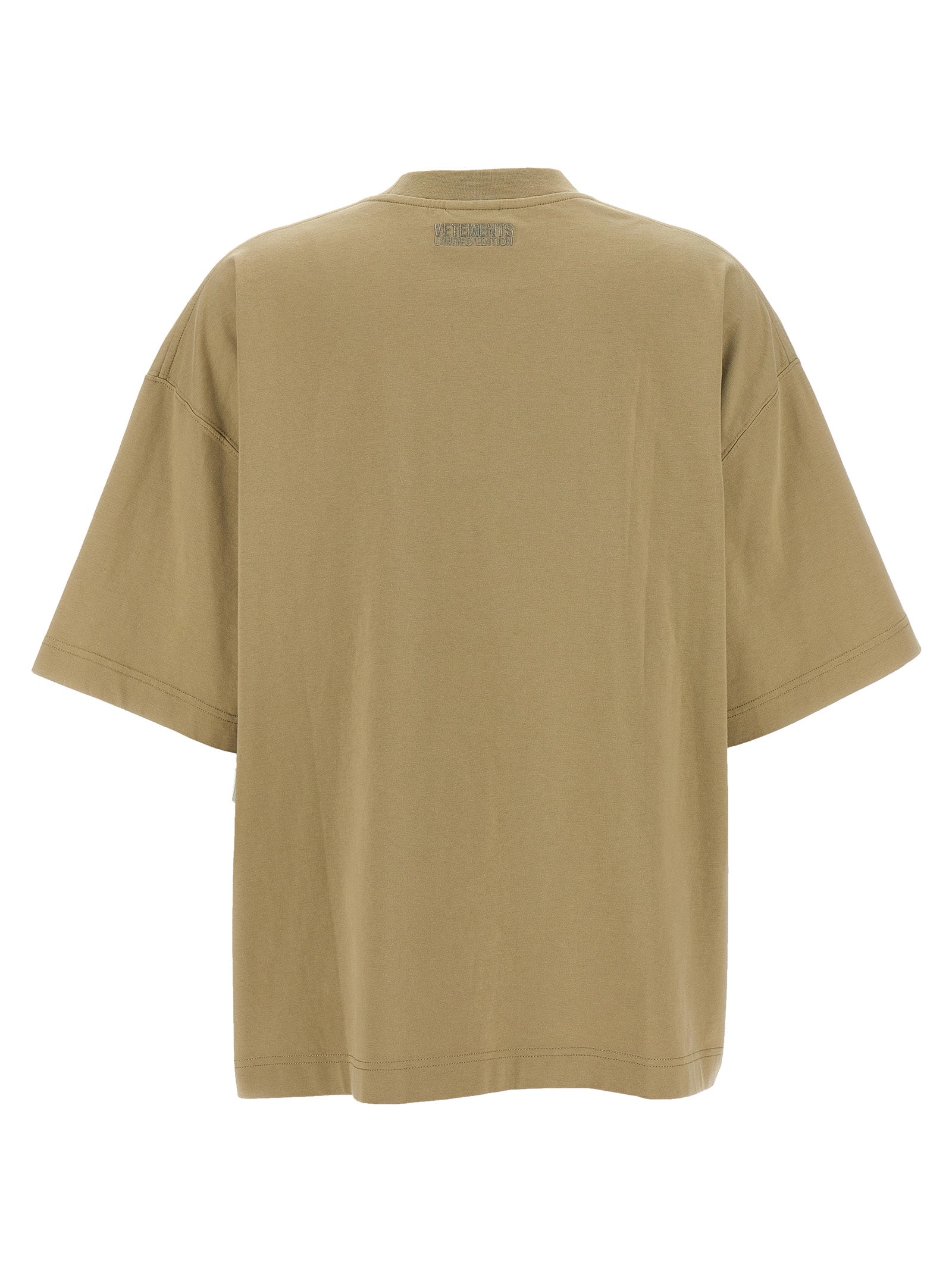 Vetements Beige Cotton Women's T-Shirt