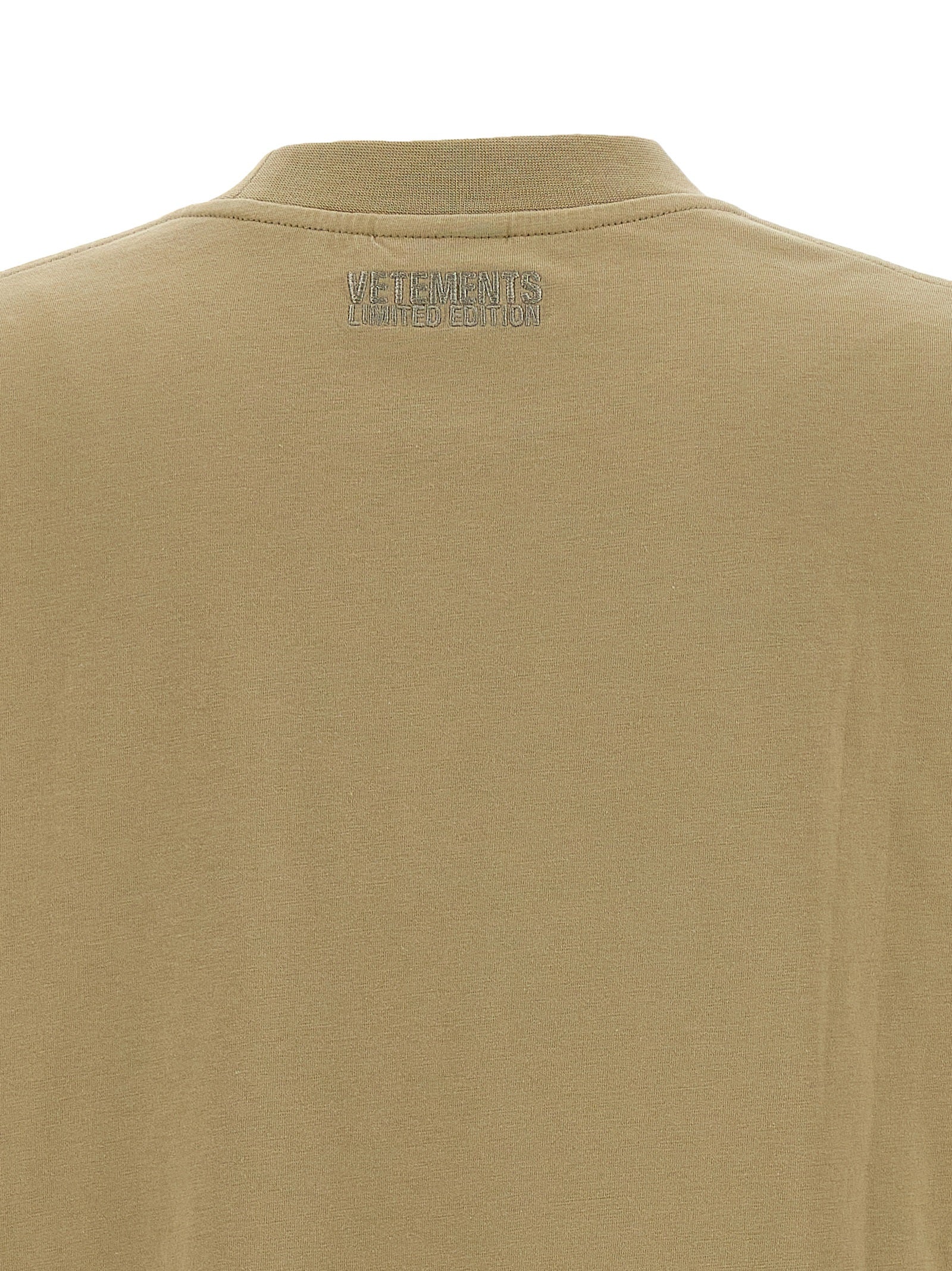 Vetements Beige Cotton Women's T-Shirt