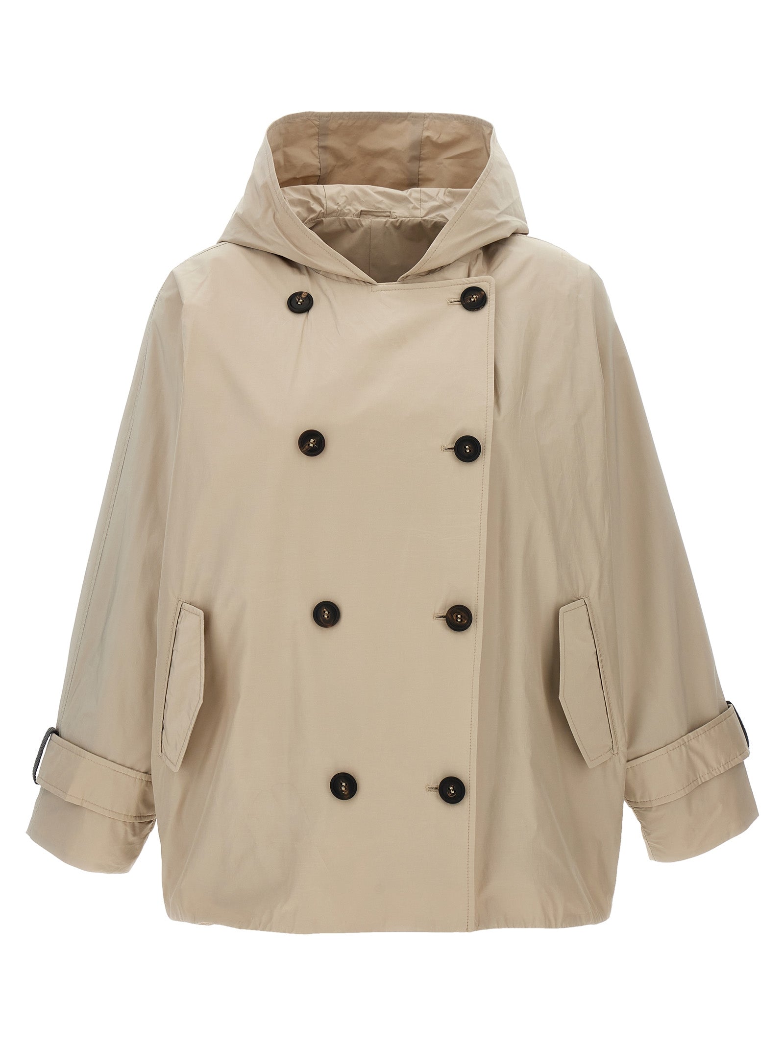 Brunello Cucinelli Beige Polyester Full-Length Women's Jacket
