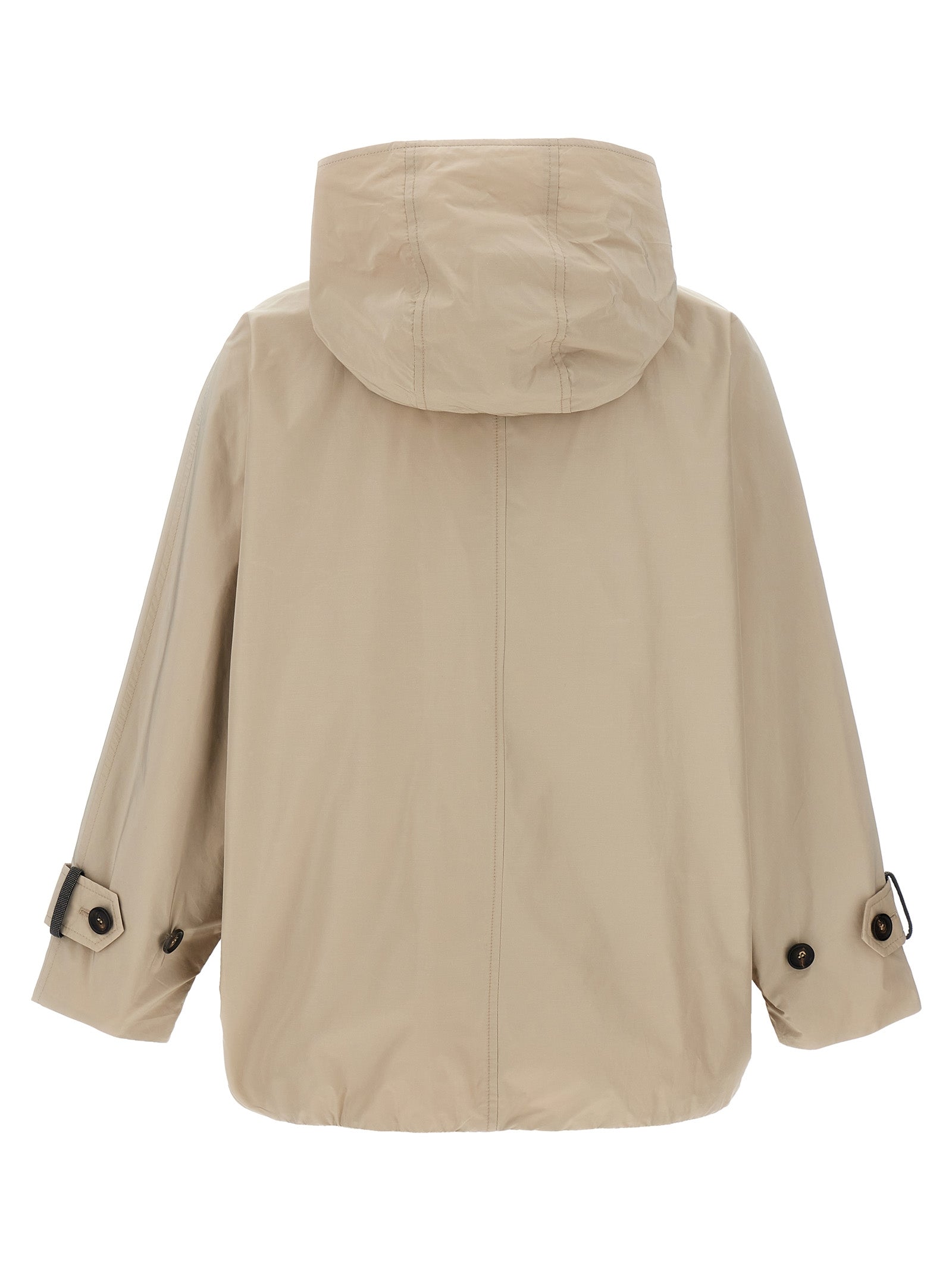 Brunello Cucinelli Beige Polyester Full-Length Women's Jacket