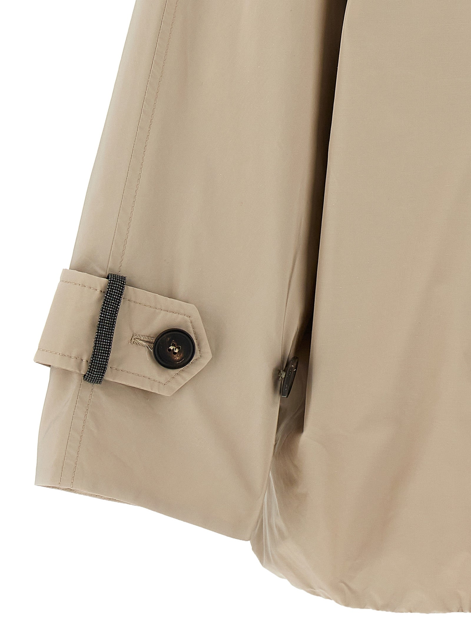 Brunello Cucinelli Beige Polyester Full-Length Women's Jacket