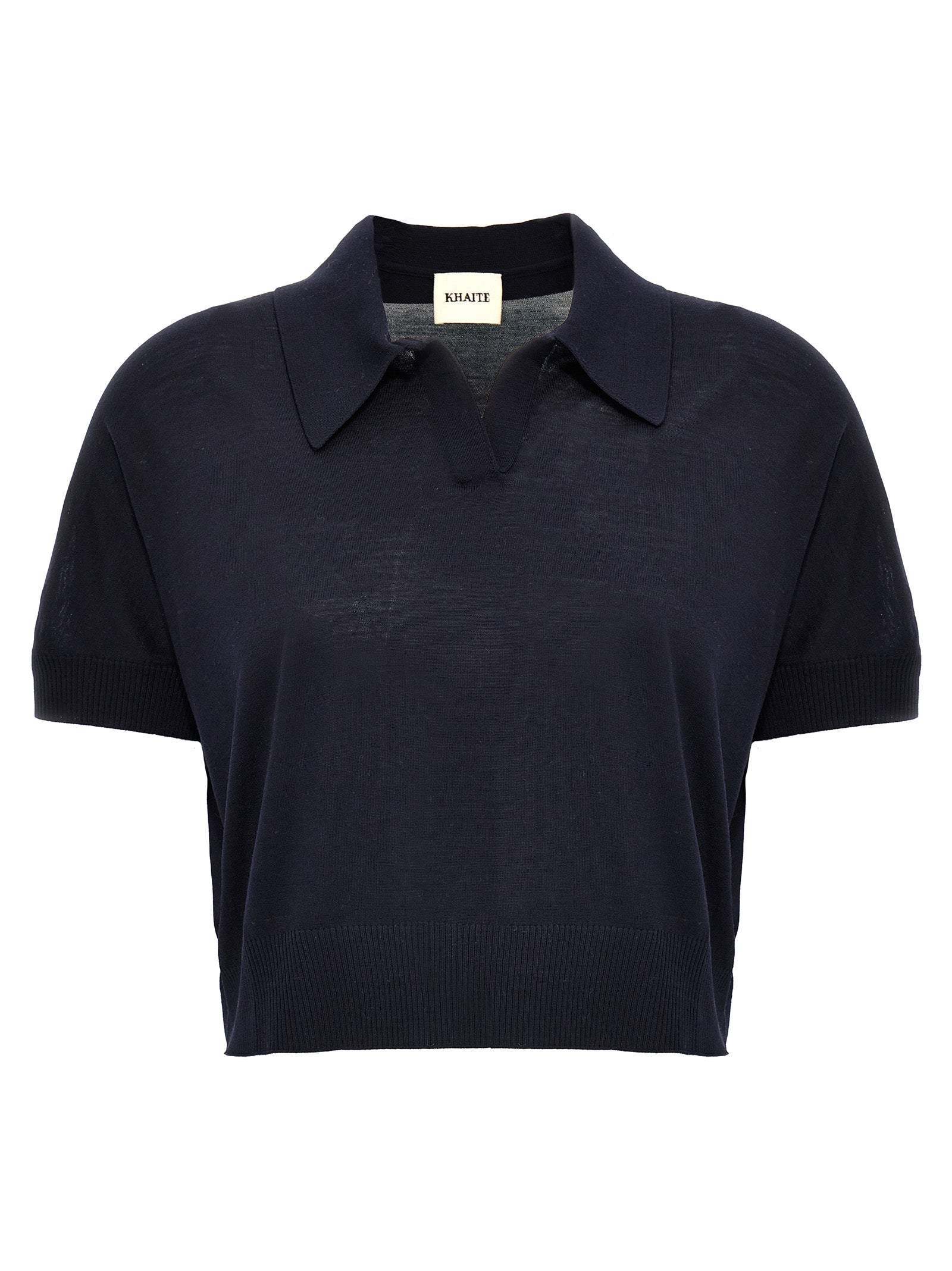 Khaite Blue Wool Shortsleeve Women's Shirt