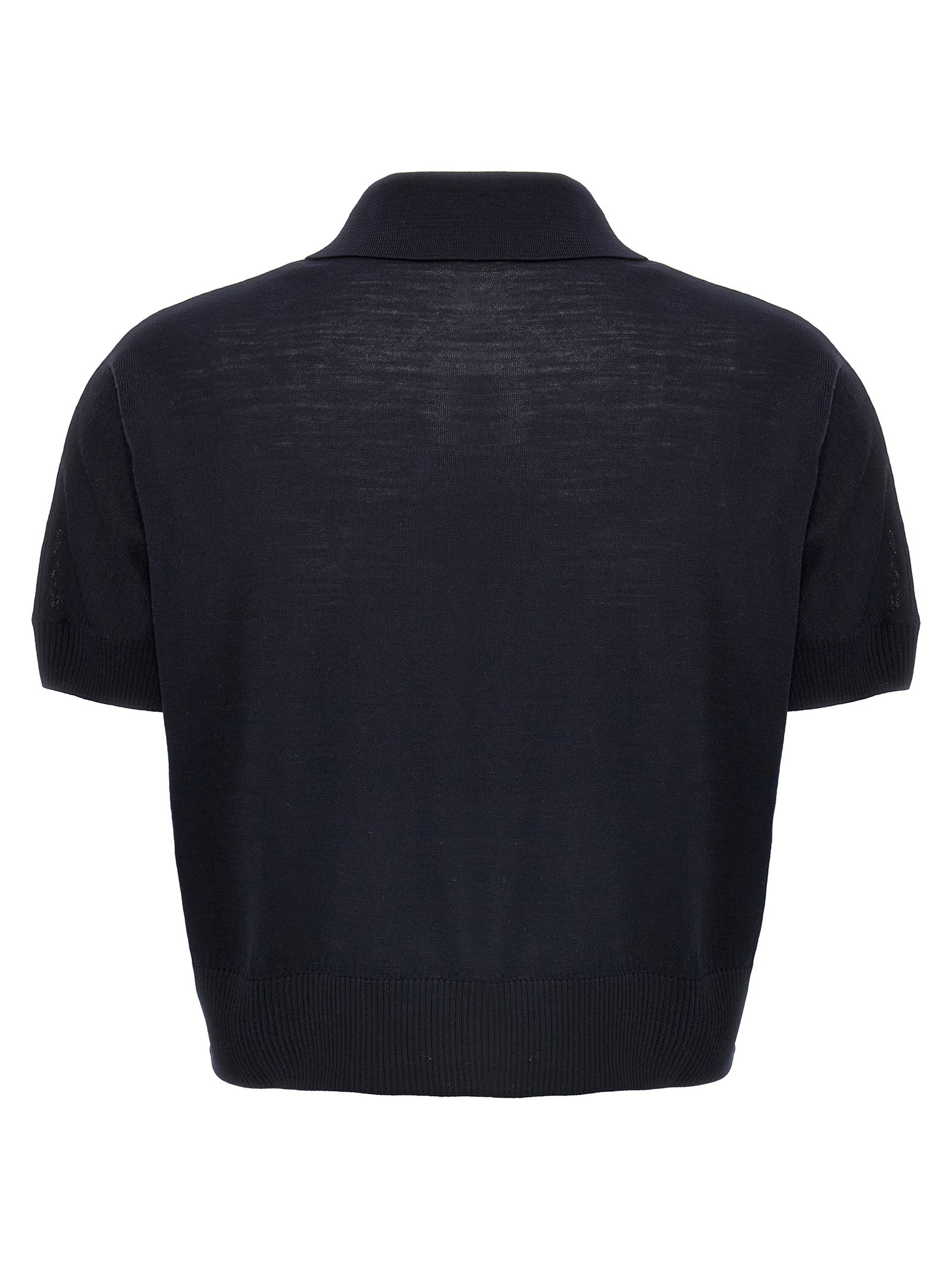 Khaite Blue Wool Shortsleeve Women's Shirt