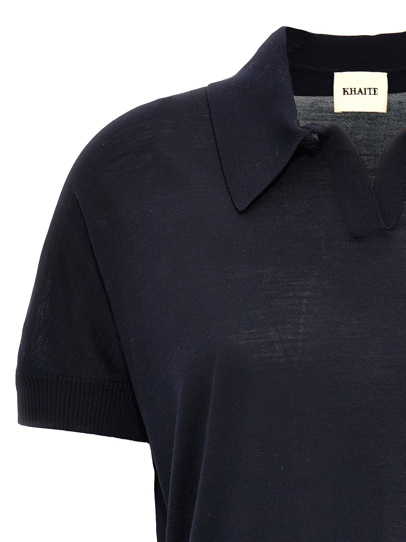 Khaite Blue Wool Shortsleeve Women's Shirt