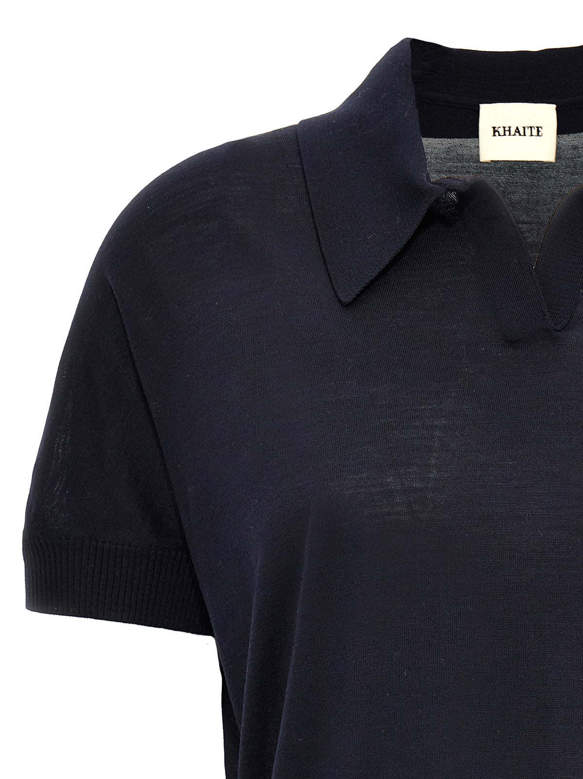 Khaite Blue Wool Shortsleeve Women's Shirt