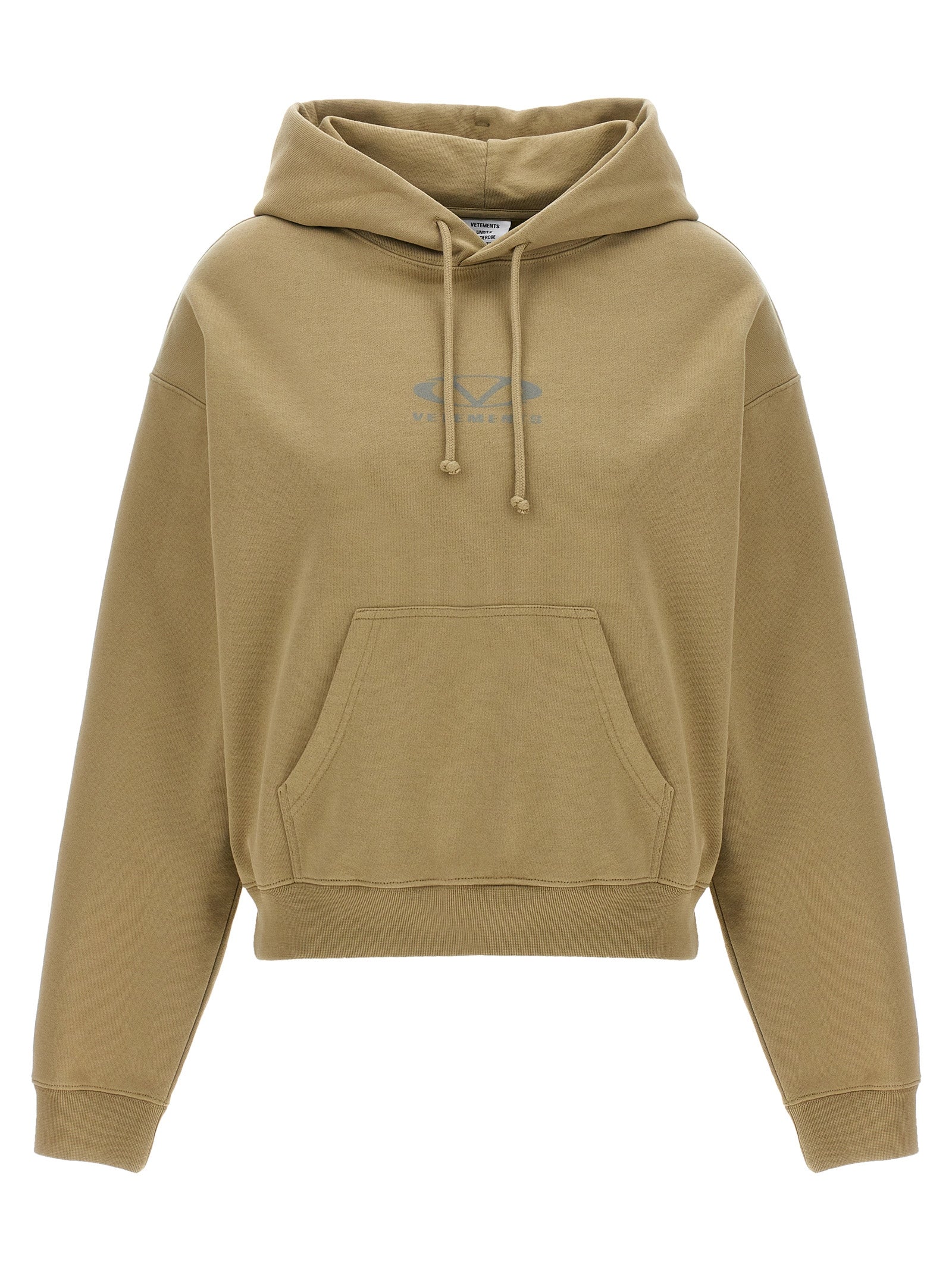 Vetements Beige Cotton Women's Hoodie