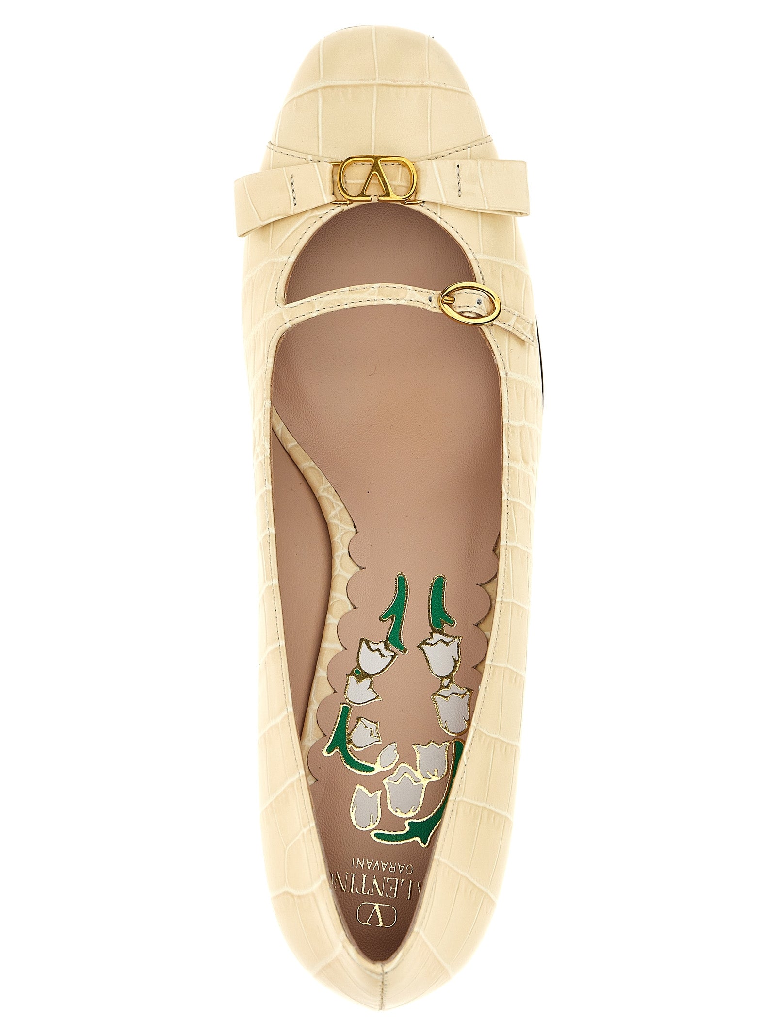 Valentino Garavani White Calfskin Mid Heel Women's Pumps
