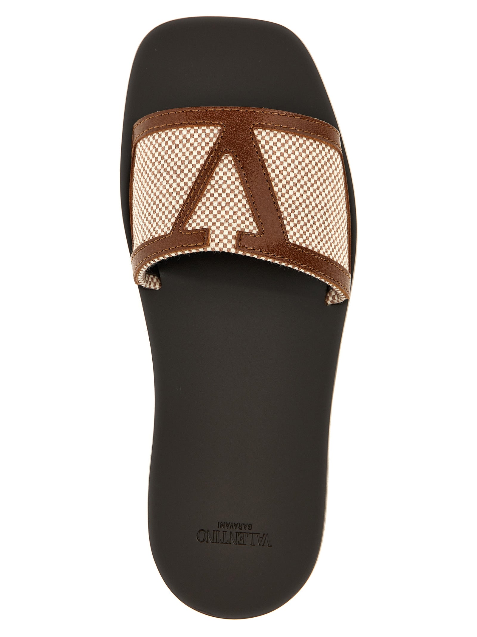 Valentino Garavani Brown Cotton Women's Slides